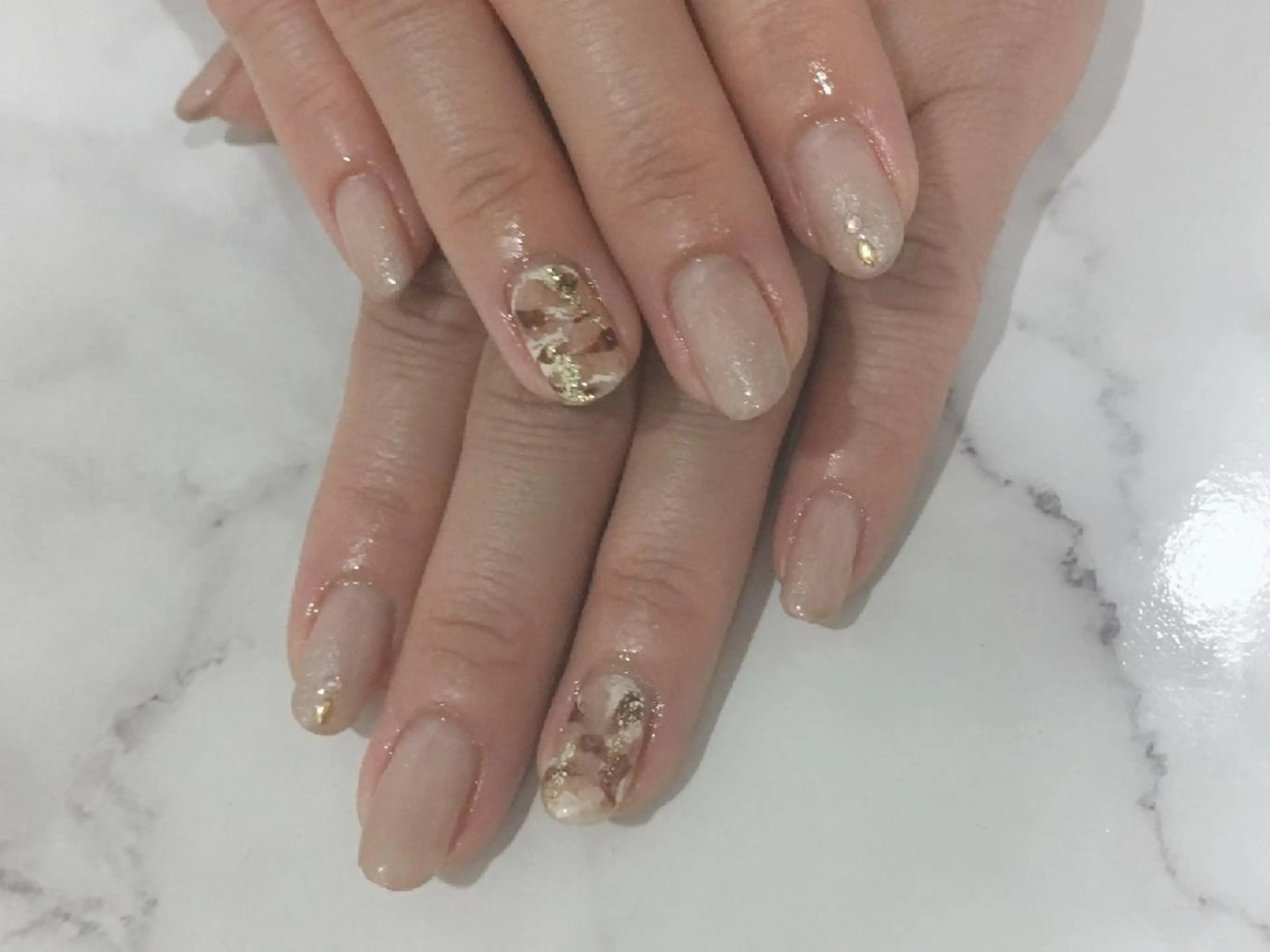 ネイル フラワーネイル 大理石ネイル(マーブル) HIRATA RIEのネイルデザイン