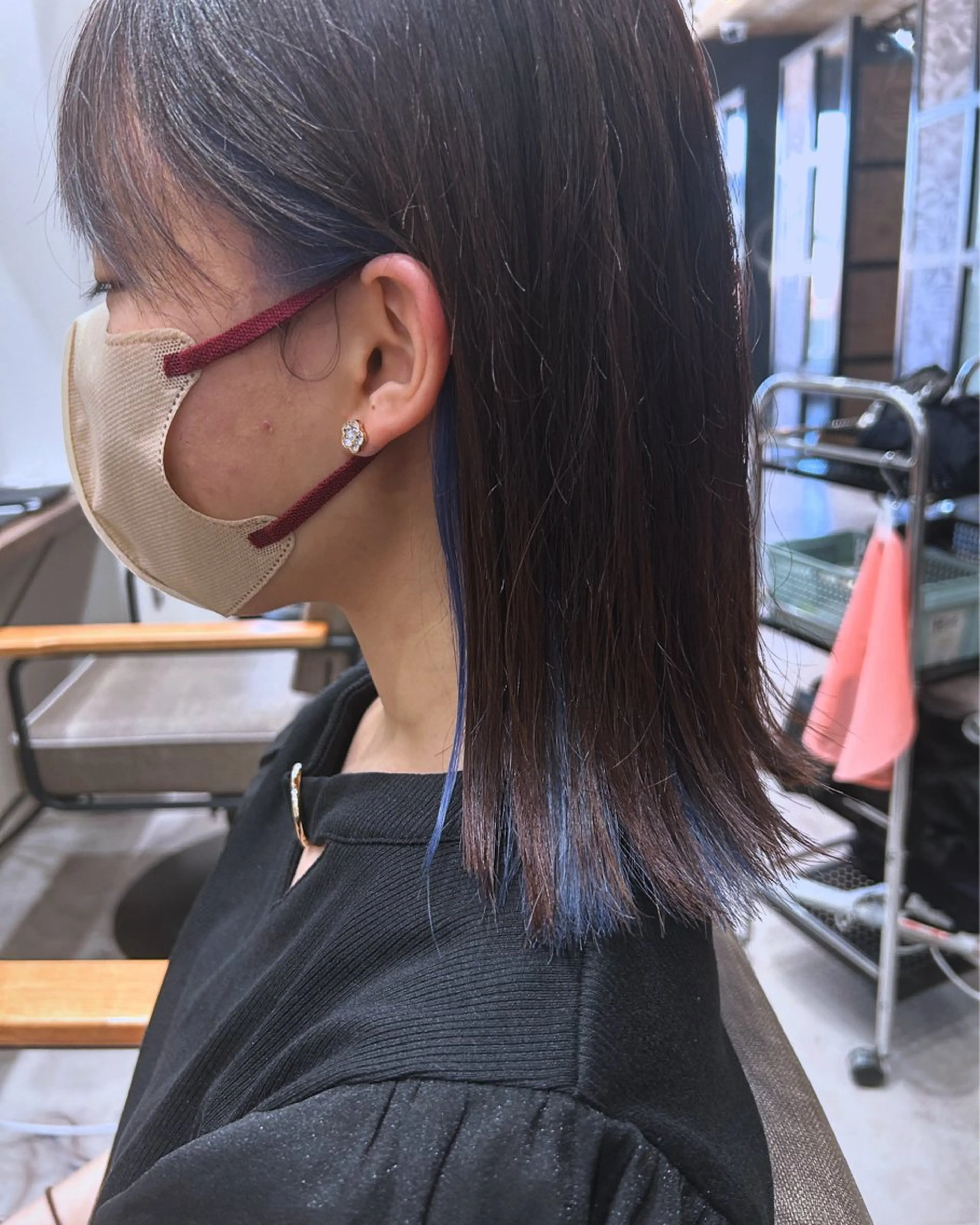 ミディアム カラー カット ヘアカラー レイヤー/韓国/ ハッシュ/高田翼のヘアスタイル