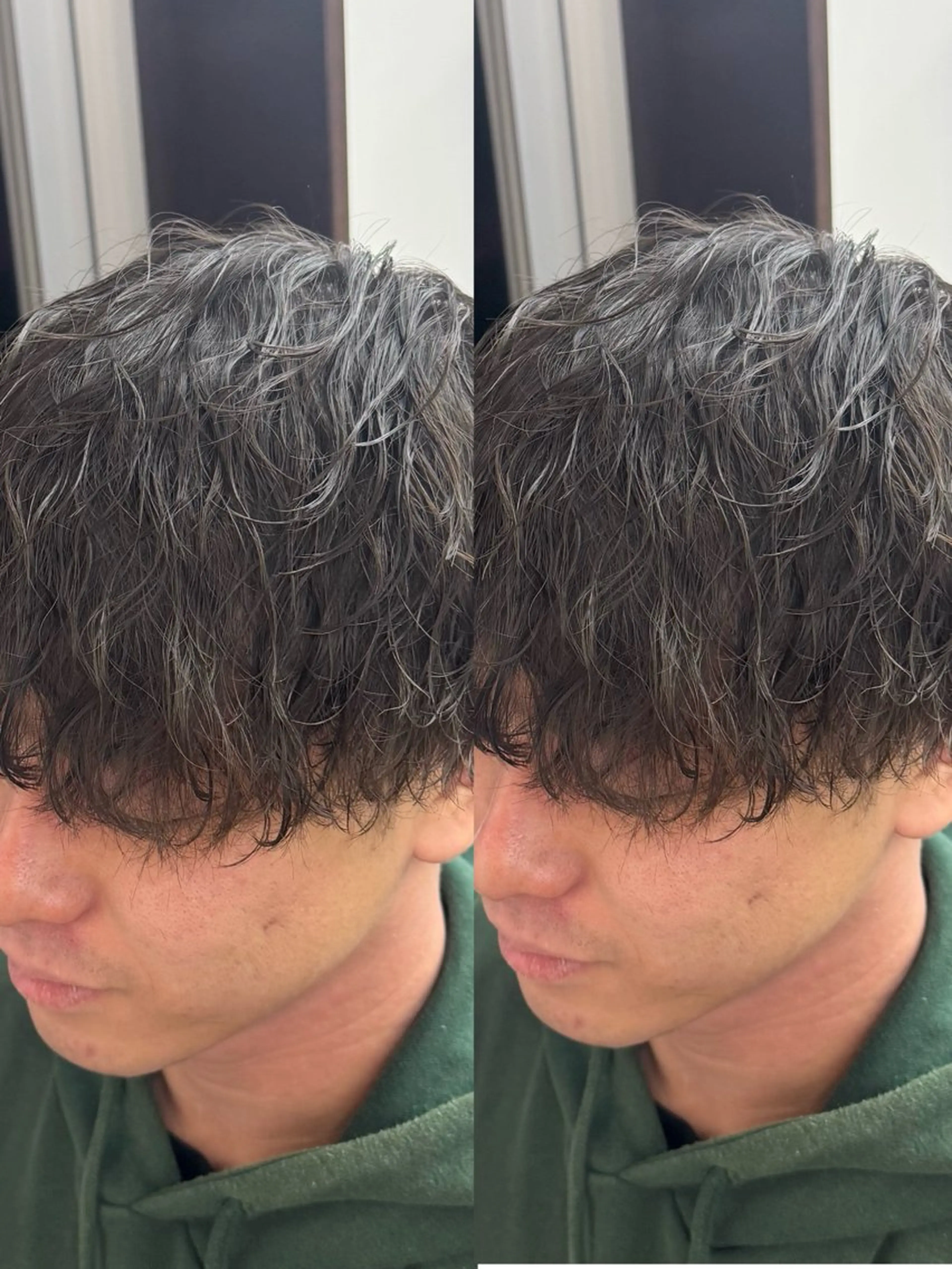 ミディアム メンズ ミディアムパーマ メンズパーマ 波巻きパーマ カット パーマ 焼津メンズパーマ特化 大石雄生のヘアスタイル