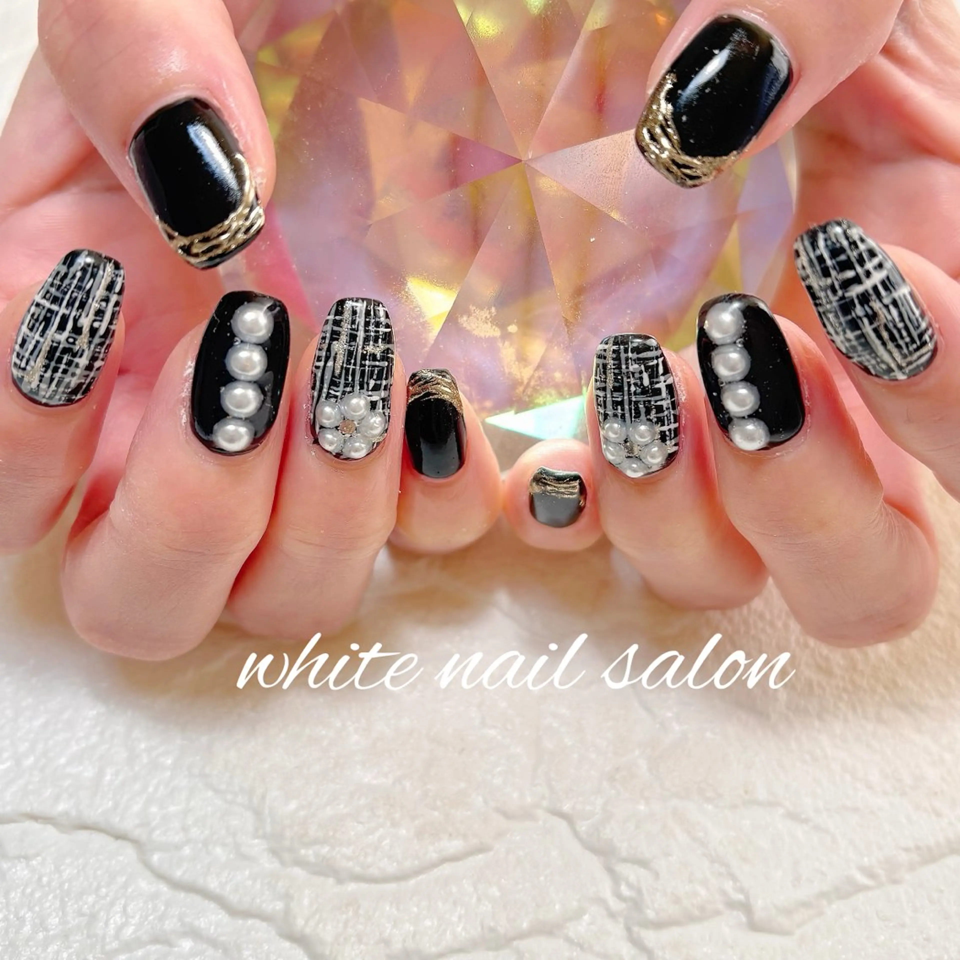 ネイル フットネイル ラメ(グリッター) ハンドネイル white nail salonのネイルデザイン