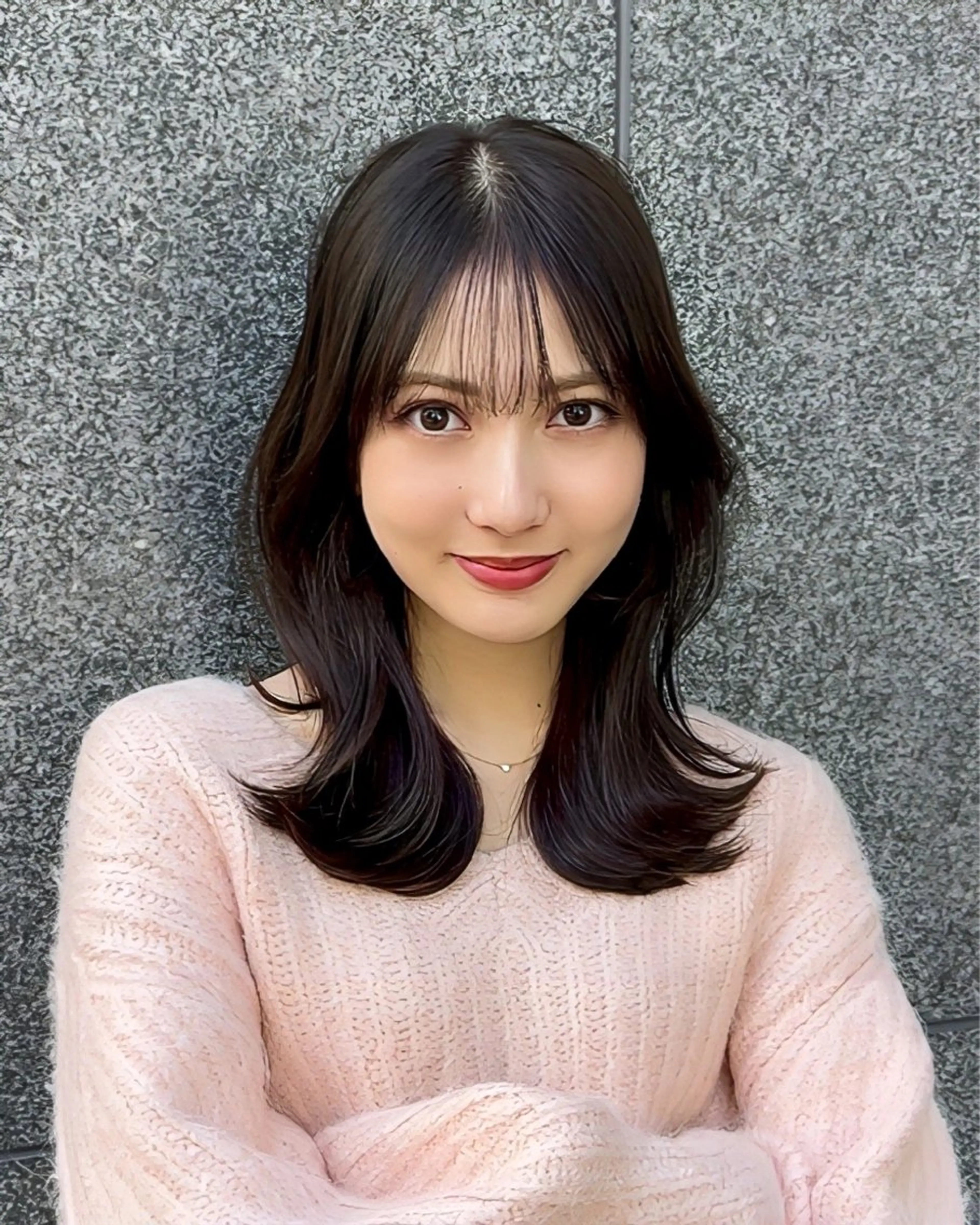 セミロング カラー パーマ ヘアアレンジ ⭐️銀座/ショート/ 艶カラー/りょうがのヘアスタイル