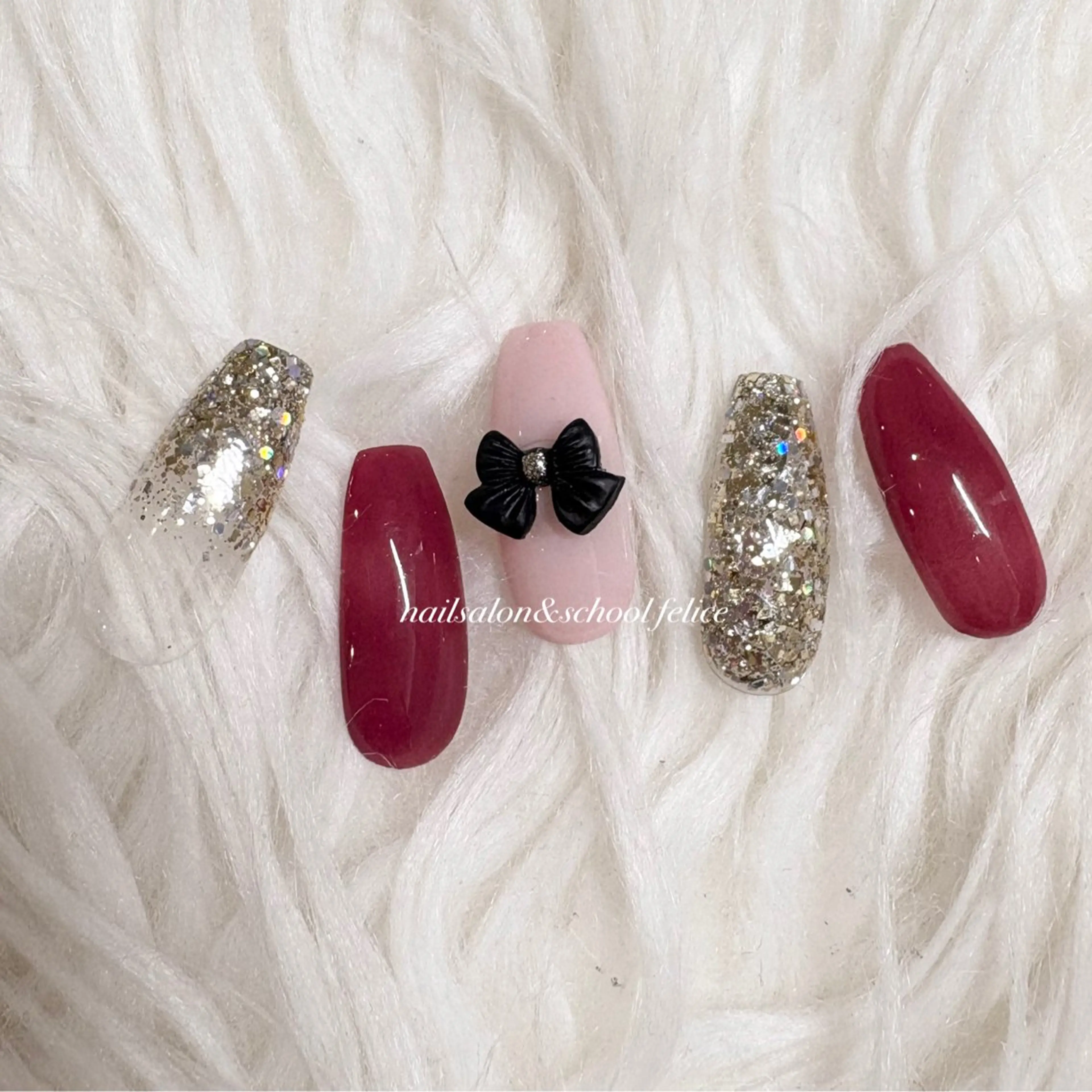 スカルプリボンアート付き　宣材写真用なので丁寧に綺麗な作品を作らさせていただきます。の写真