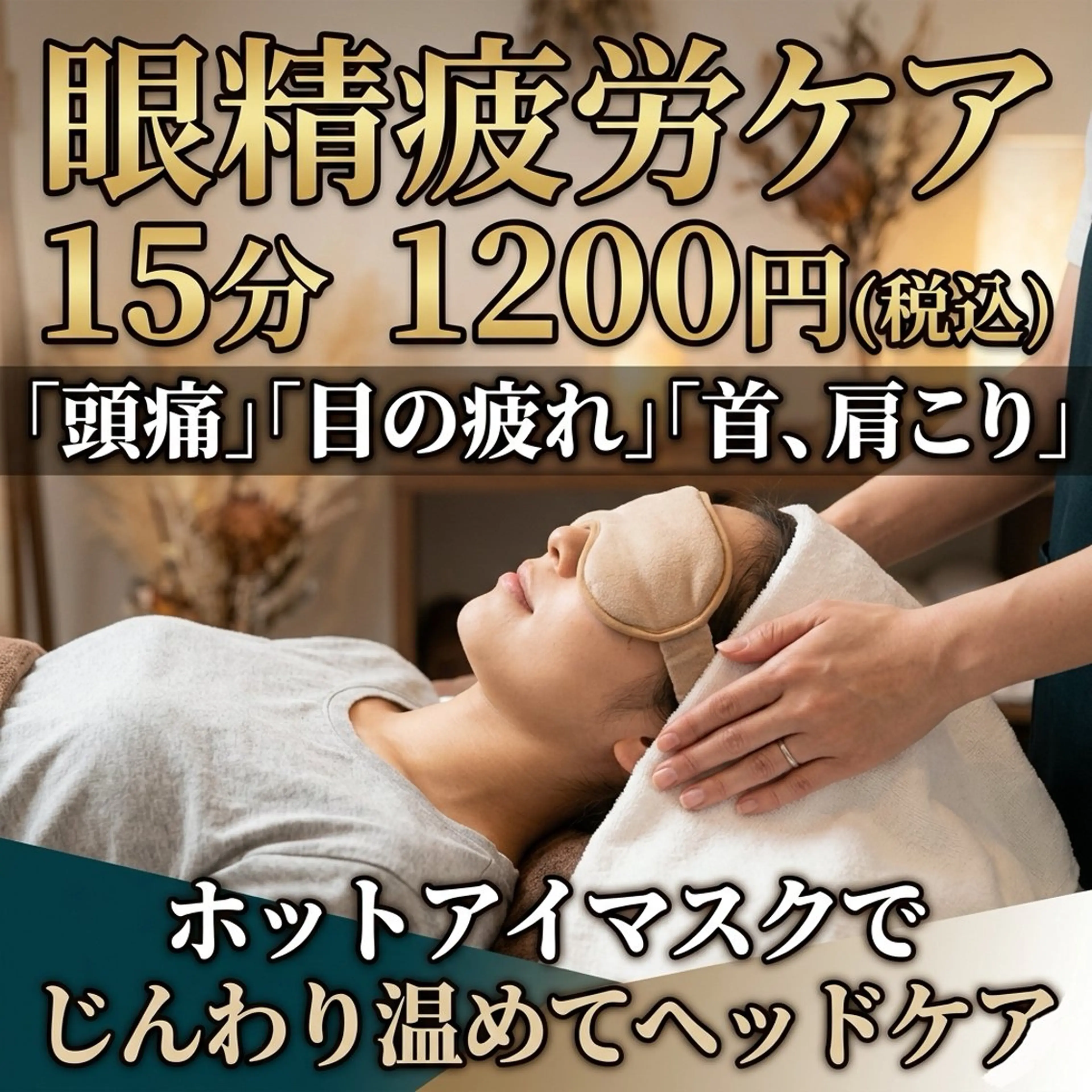 【眼精疲労ケアコース】の写真