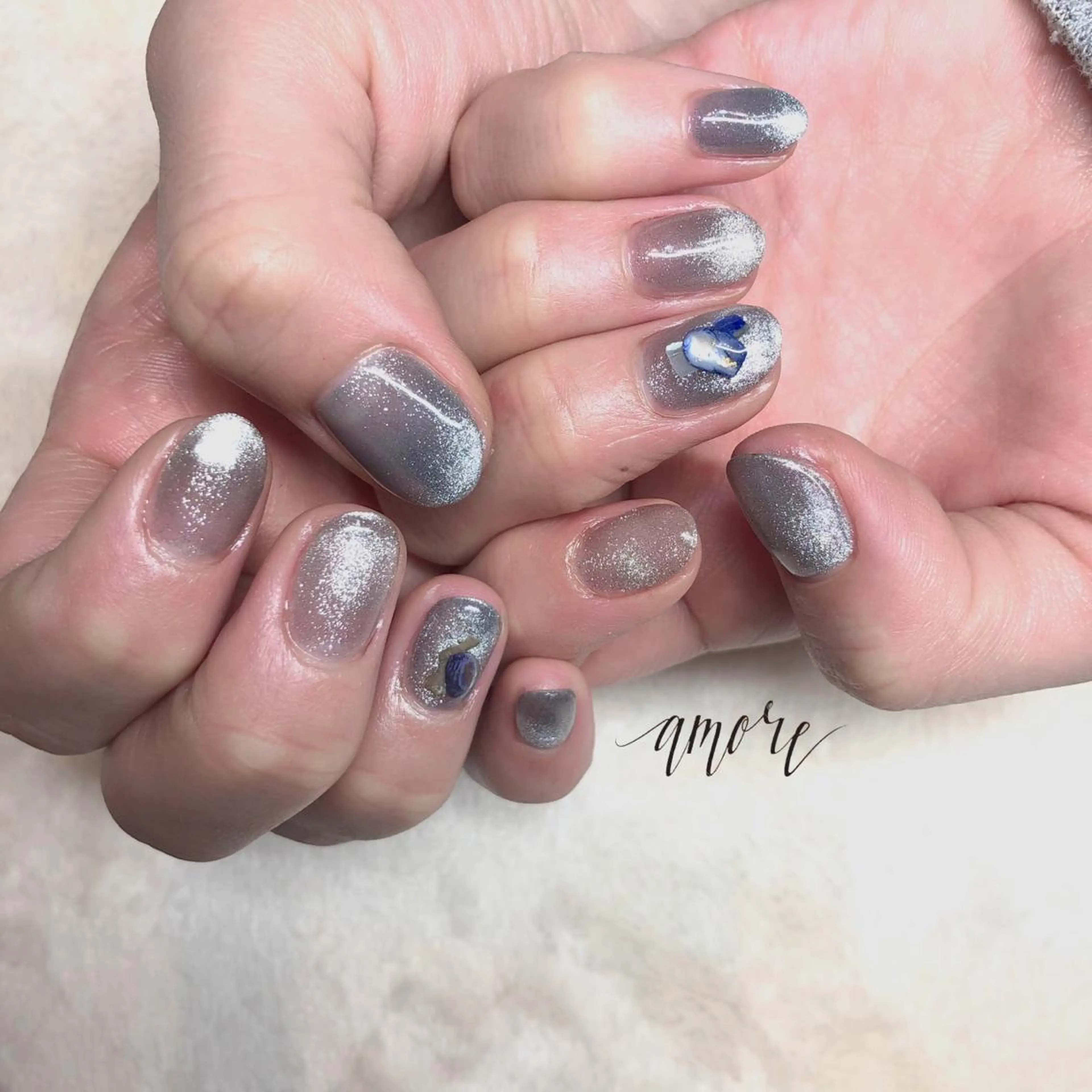 ネイル ジェルネイル マグネットネイル ニュアンスネイル You kyehwaのネイルデザイン