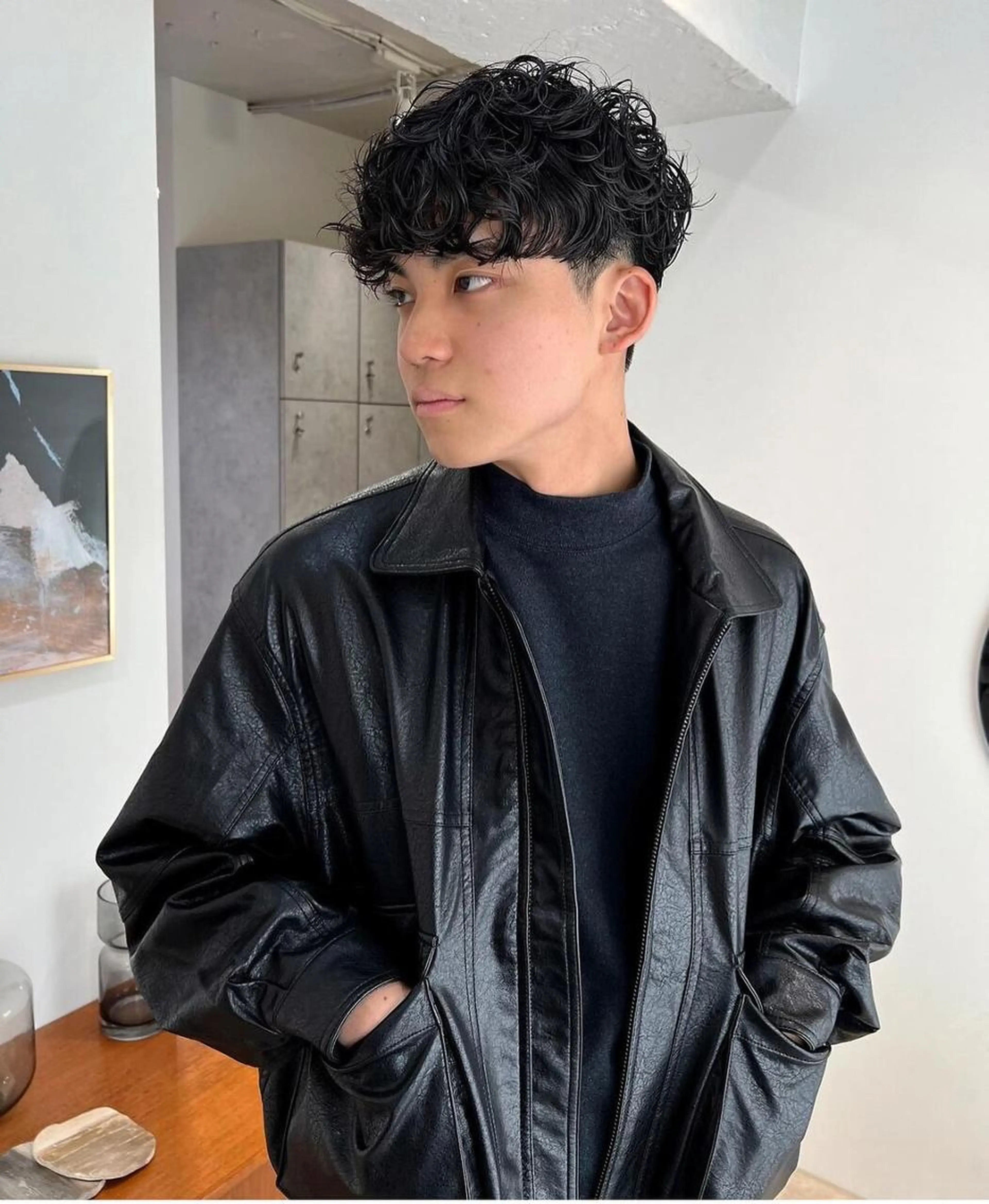 👦メンズカット＋ニュアンスパーマ✨ ¥7900《メンズパーマ/韓国/センターパート》の写真