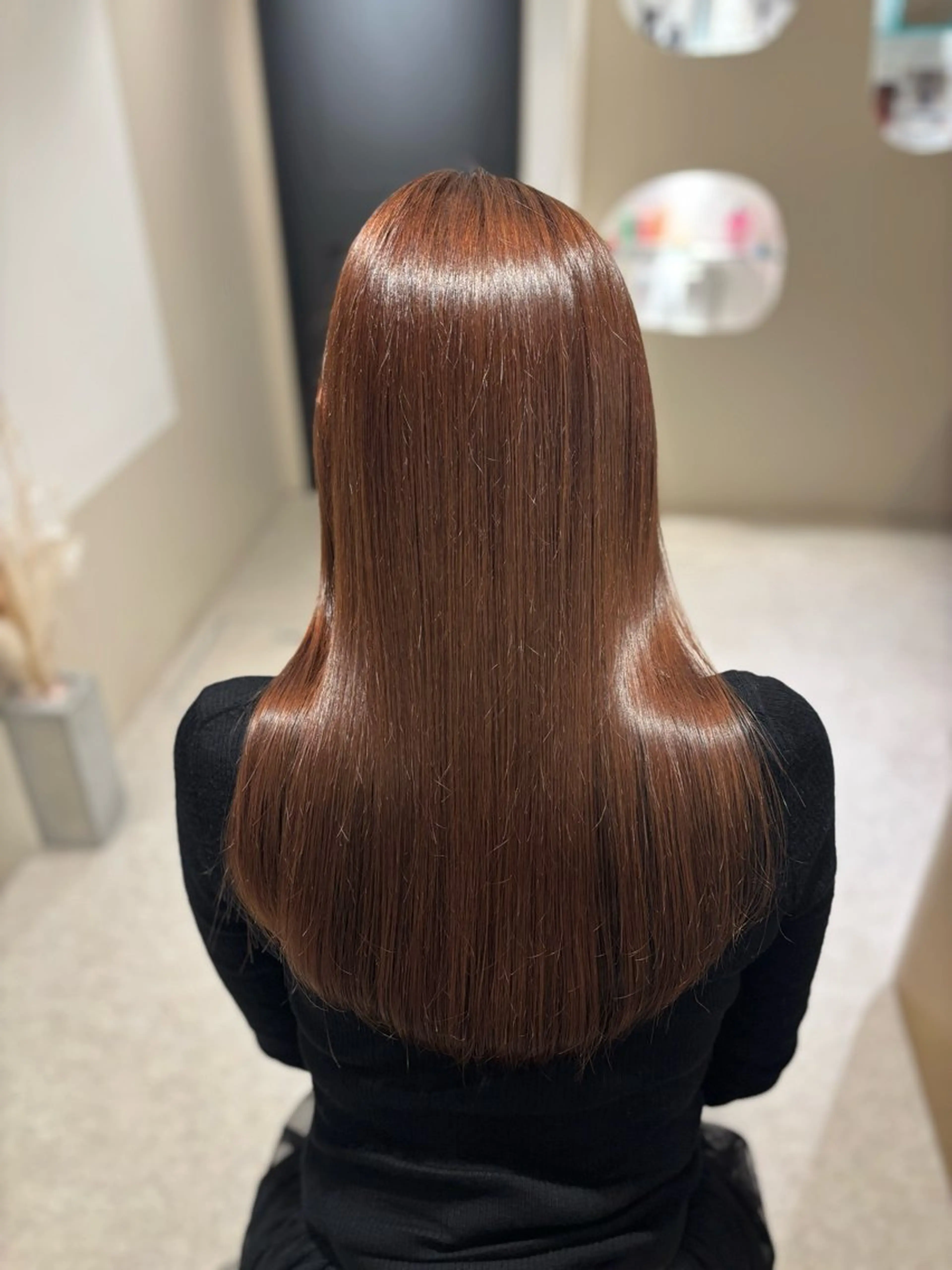 ロング カット 縮毛矯正 Bonheur銀座 michiko艶髪のヘアスタイル