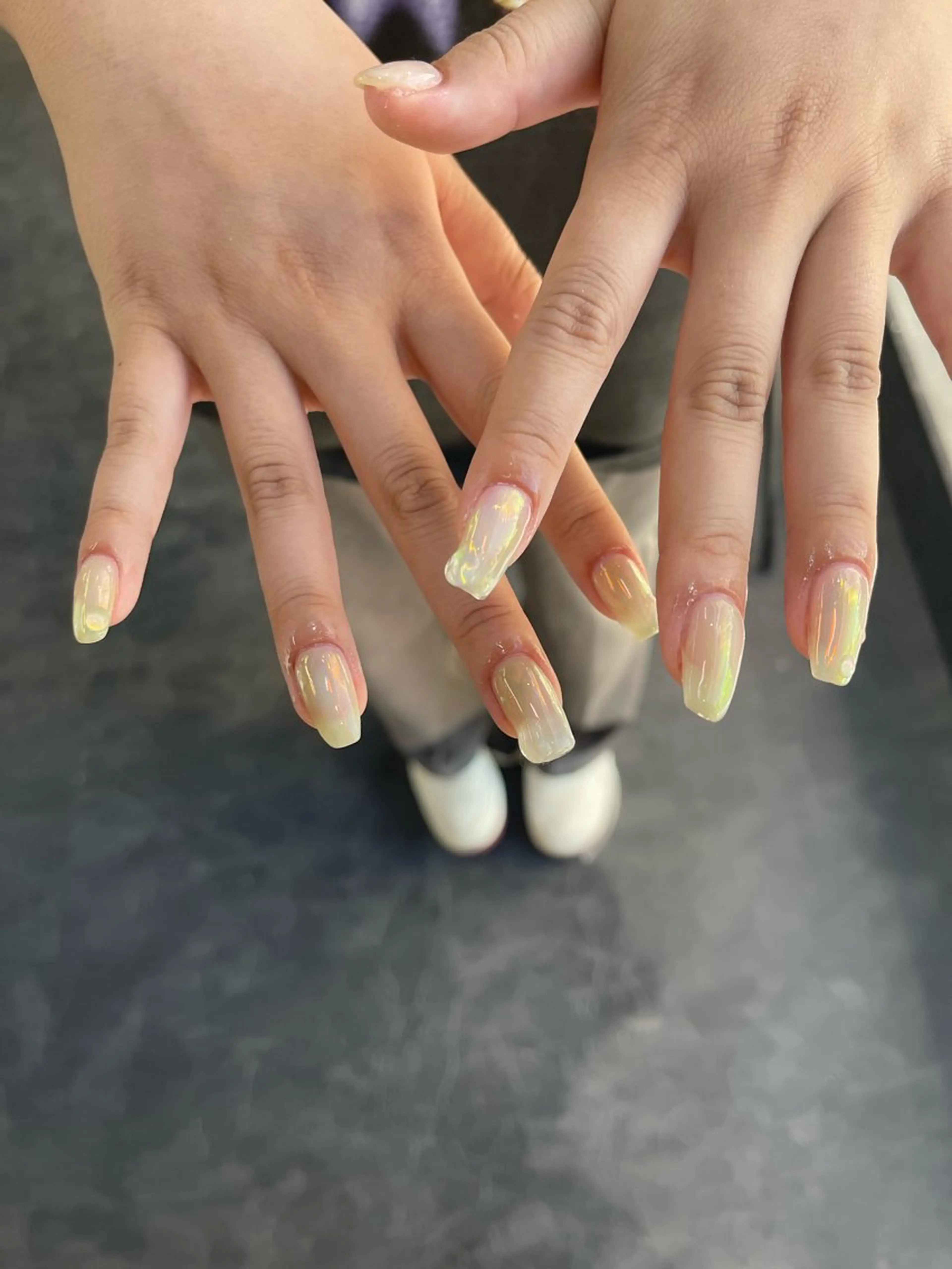 ネイル フレンチネイル マグネットネイル ニュアンスネイル ワンカラーネイル ハンドネイル GRANDE大須 Cecil💜のネイルデザイン