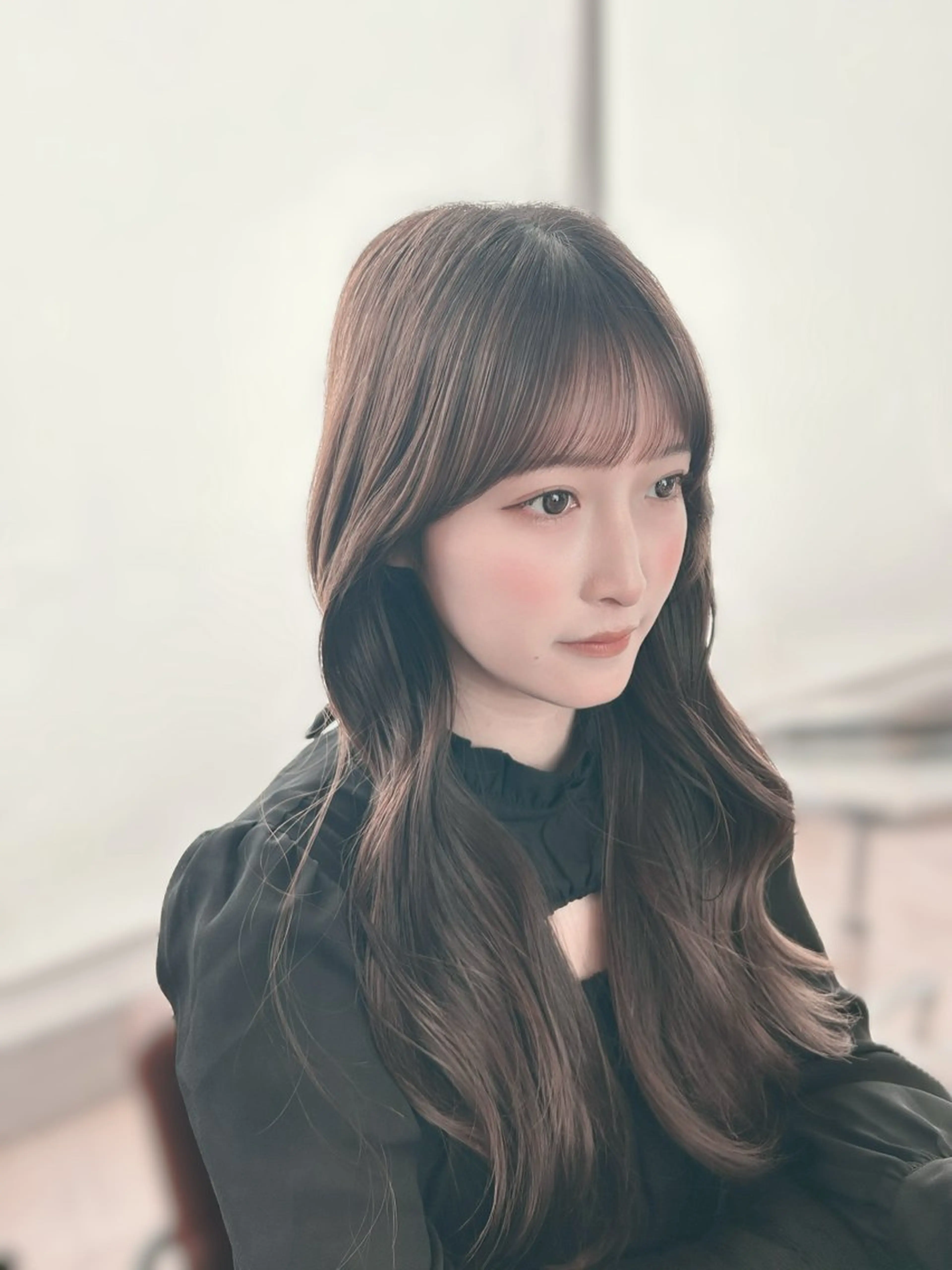 ロング カラー カット ヘアカラー トリートメント 🎀大竹美侑/顔まわ りカット/レイヤーのヘアスタイル