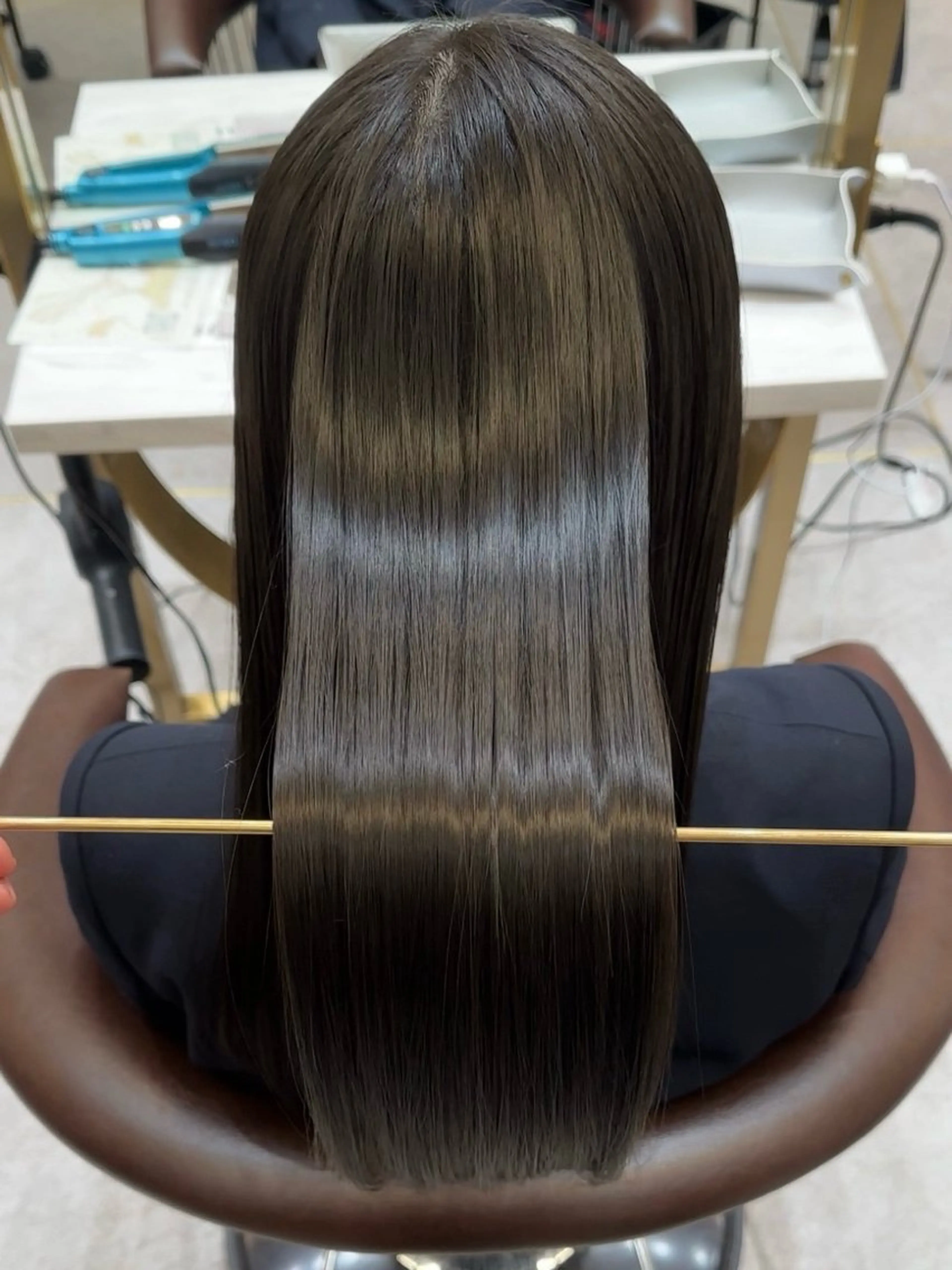 ロング パーマ 髪質改善 レイヤーカット 縮毛矯正 【博多髪質改善】 吉村　清志のヘアスタイル