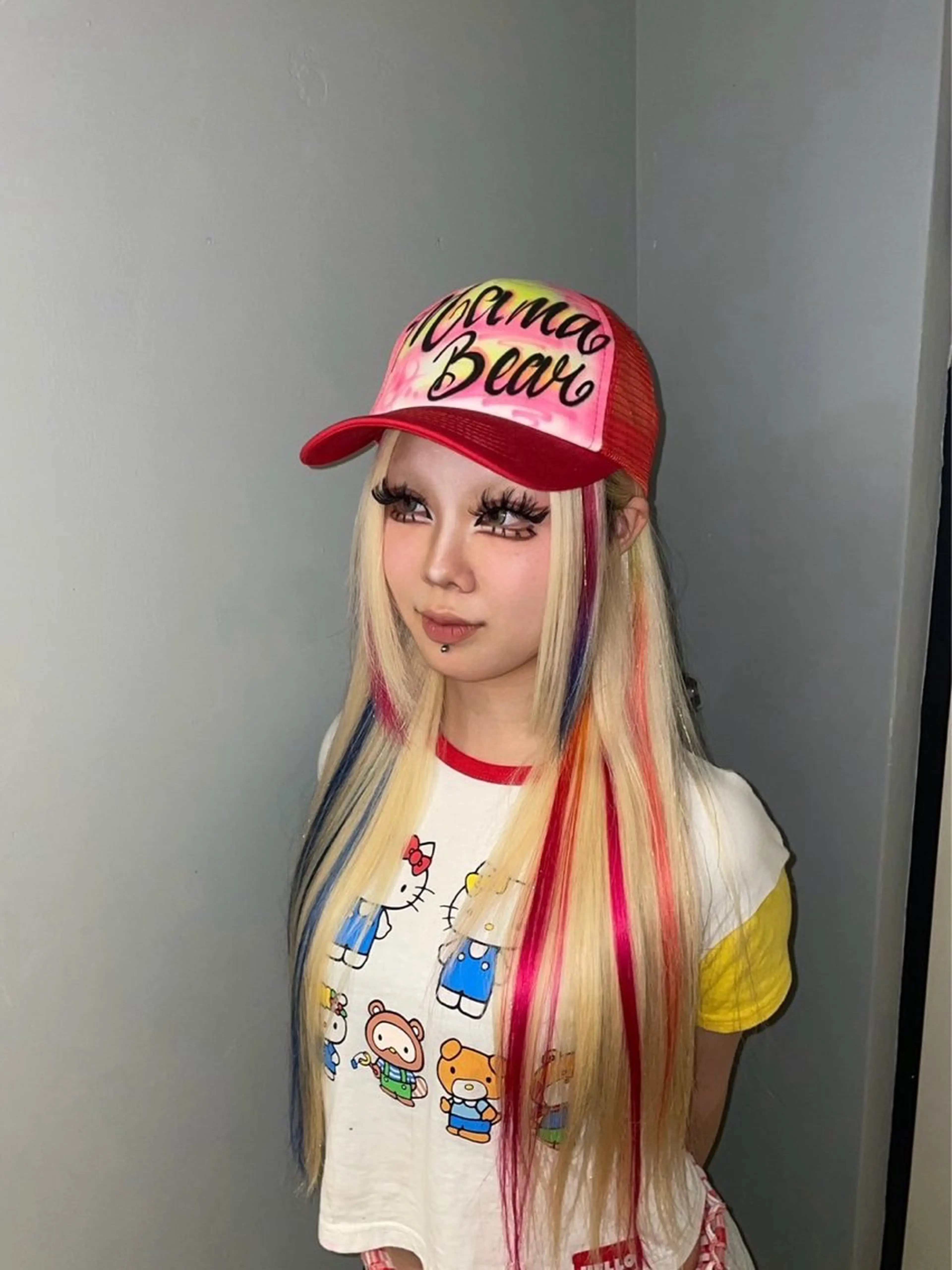 ロング エクステ エクステ 個性的カラー ☆≡ねねのヘアスタイル