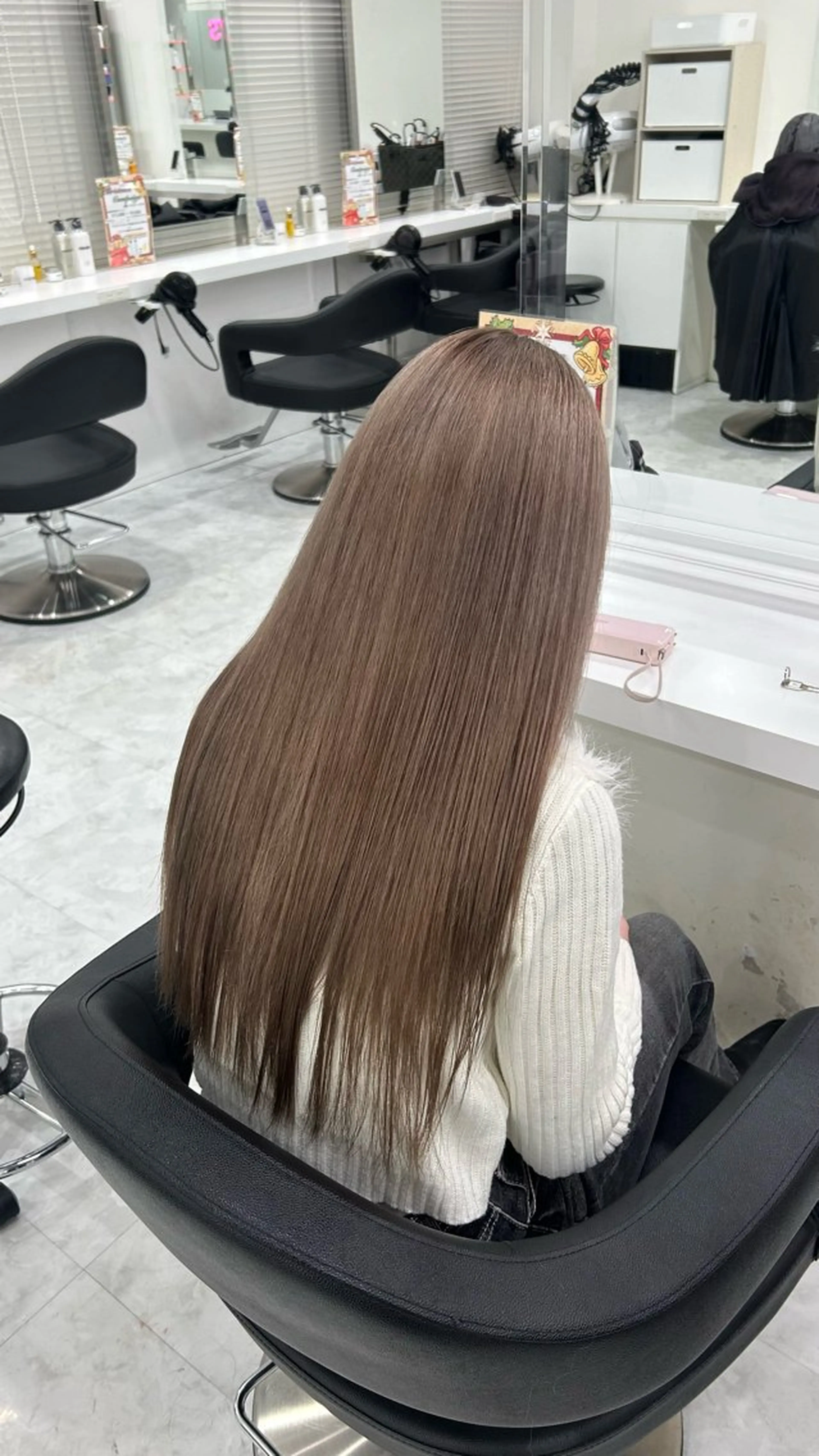 ロング カラー パーマ ヘアアレンジ メンズ キッズ ヘアカラー トリートメント 盛れ韓国ハイトーン 🎀Himari🎀のヘアスタイル