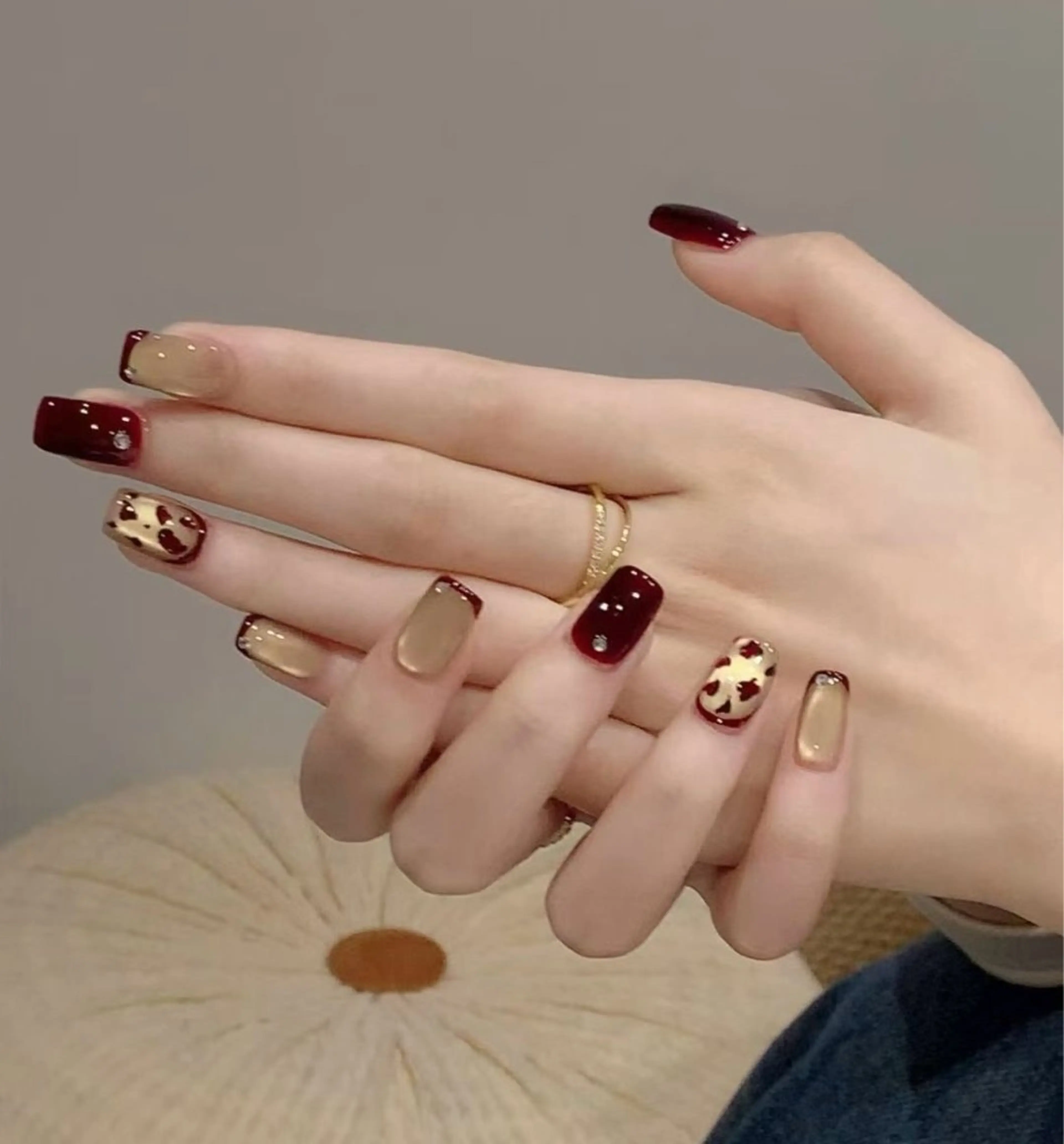 ネイル アートネイル ボルドー ワンカラーネイル シンプルネイル Wilu nail 二子新地駅徒歩30秒のネイルデザイン