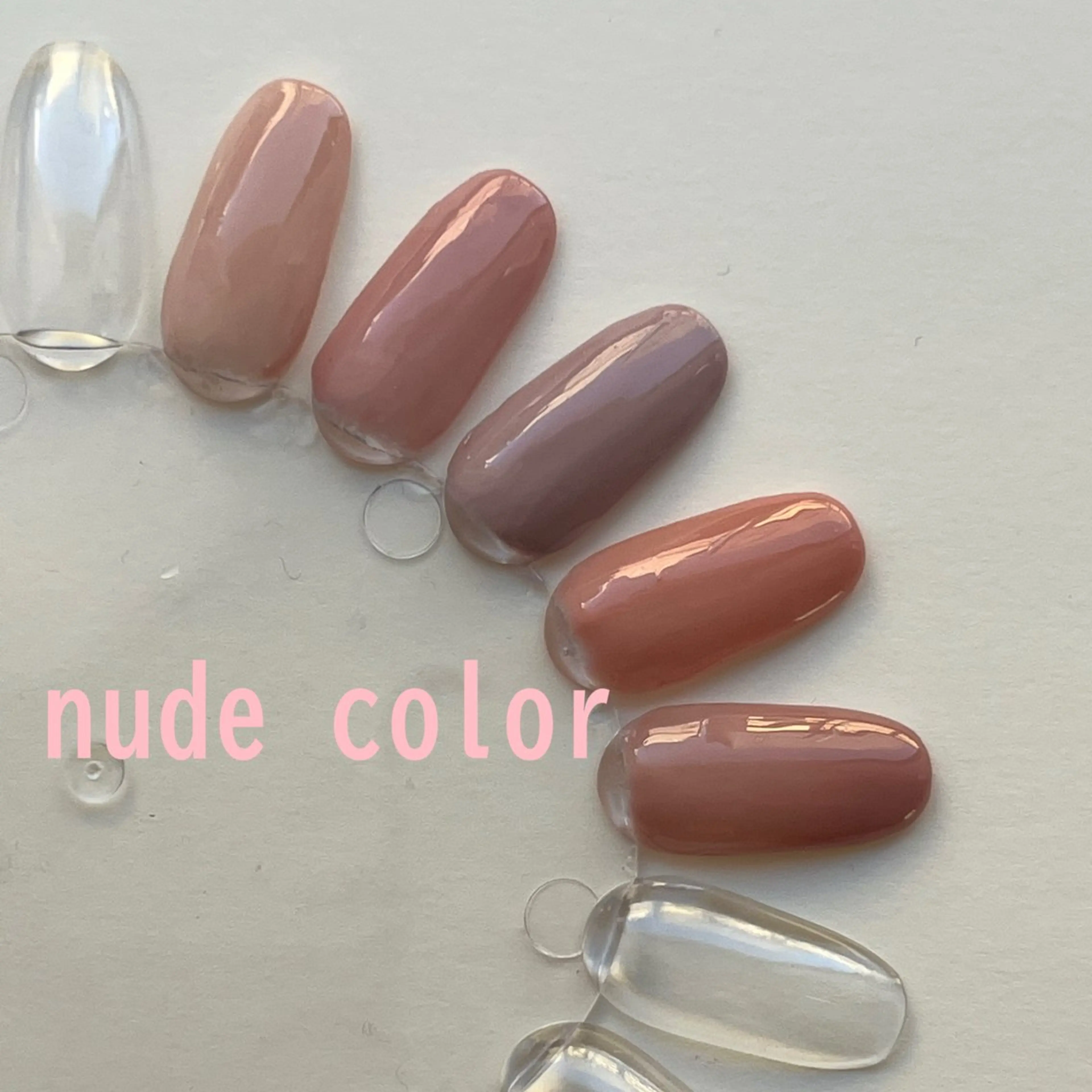 hand nail 【offなし】5種から選ぶワンカラーヌードカラー♡肌馴染み◎の写真