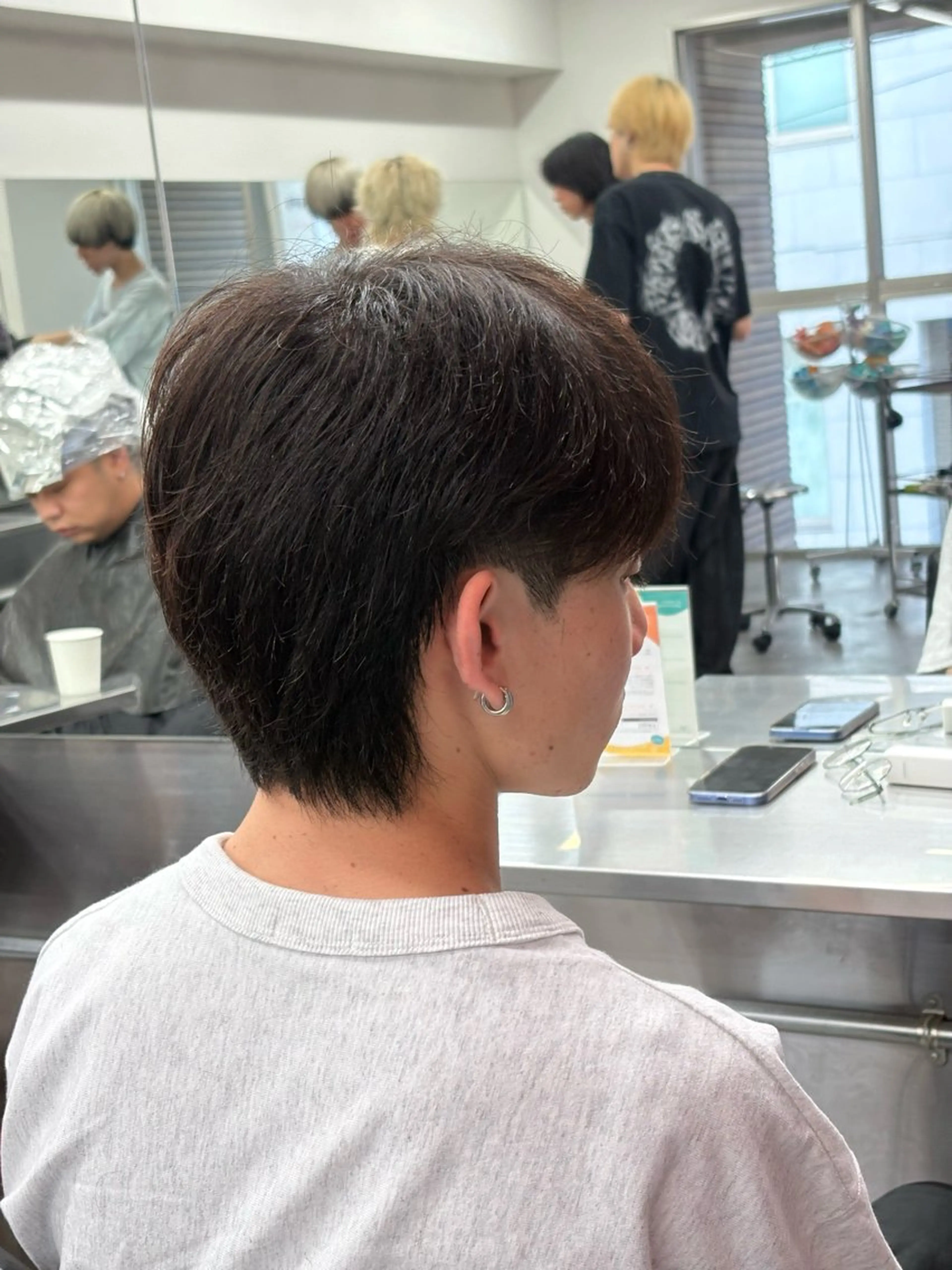 ミディアム カラー パーマ メンズ カット ヘアセット 🔥最強メンズ特化/ パーマの達人🔥風見のヘアスタイル