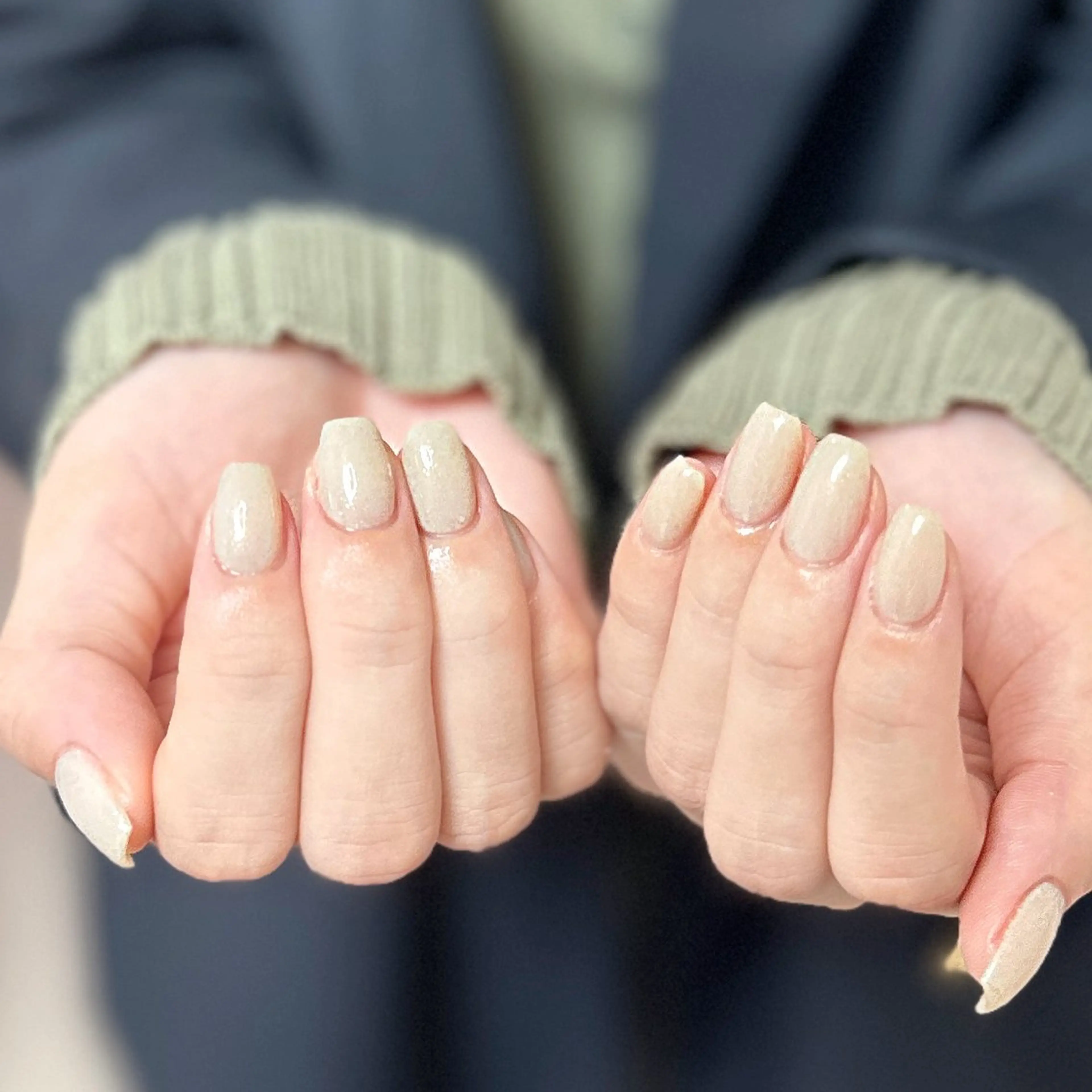 ネイル アートネイル オーロラネイル チークネイル フレンチネイル ガラスフレンチ 🎀YooLi Nail salonのネイルデザイン