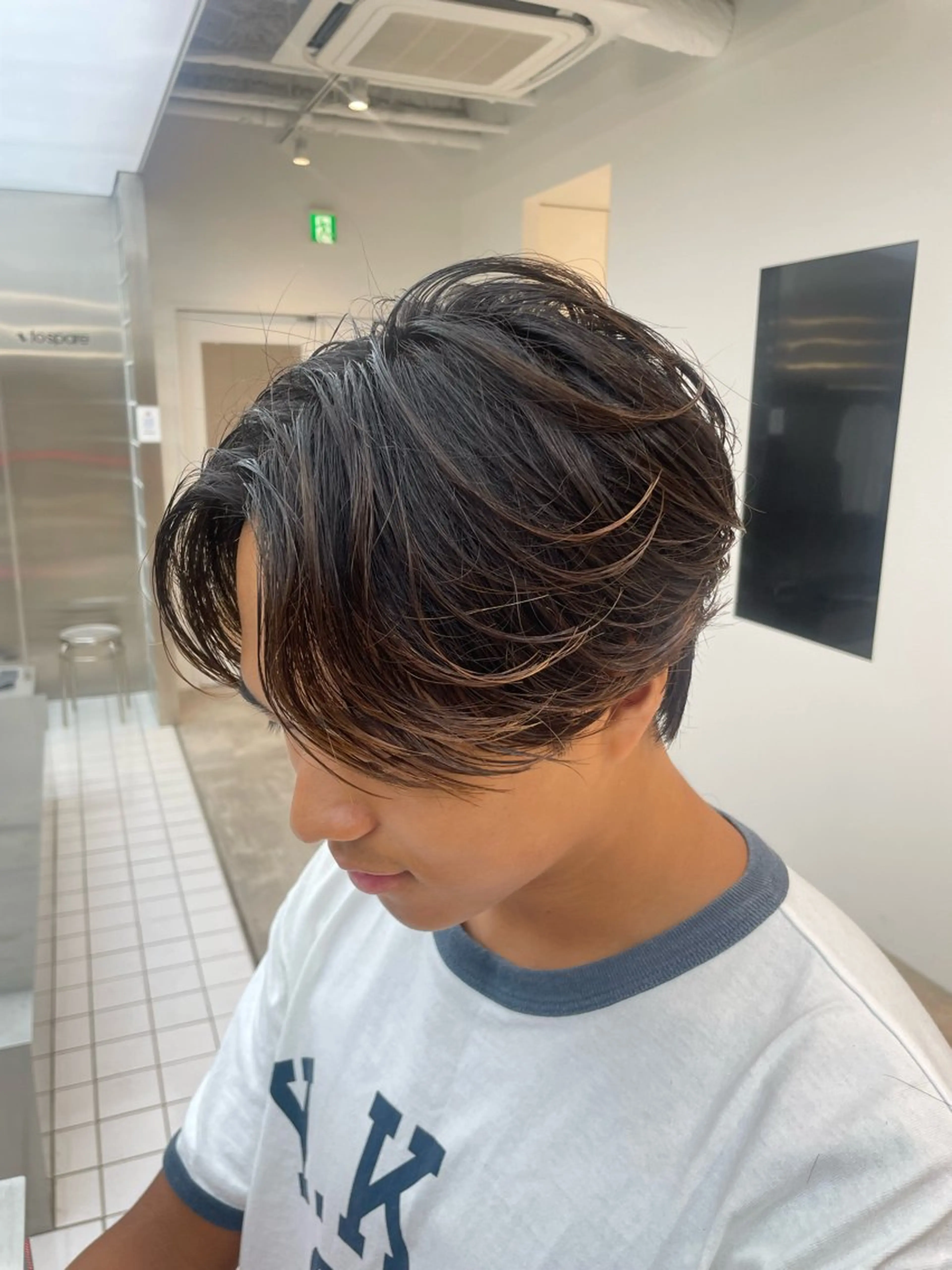 ショート パーマ メンズ メンズパーマ 外国人風カラー ニュアンスパーマ カット パーマ 神山 哲のヘアスタイル