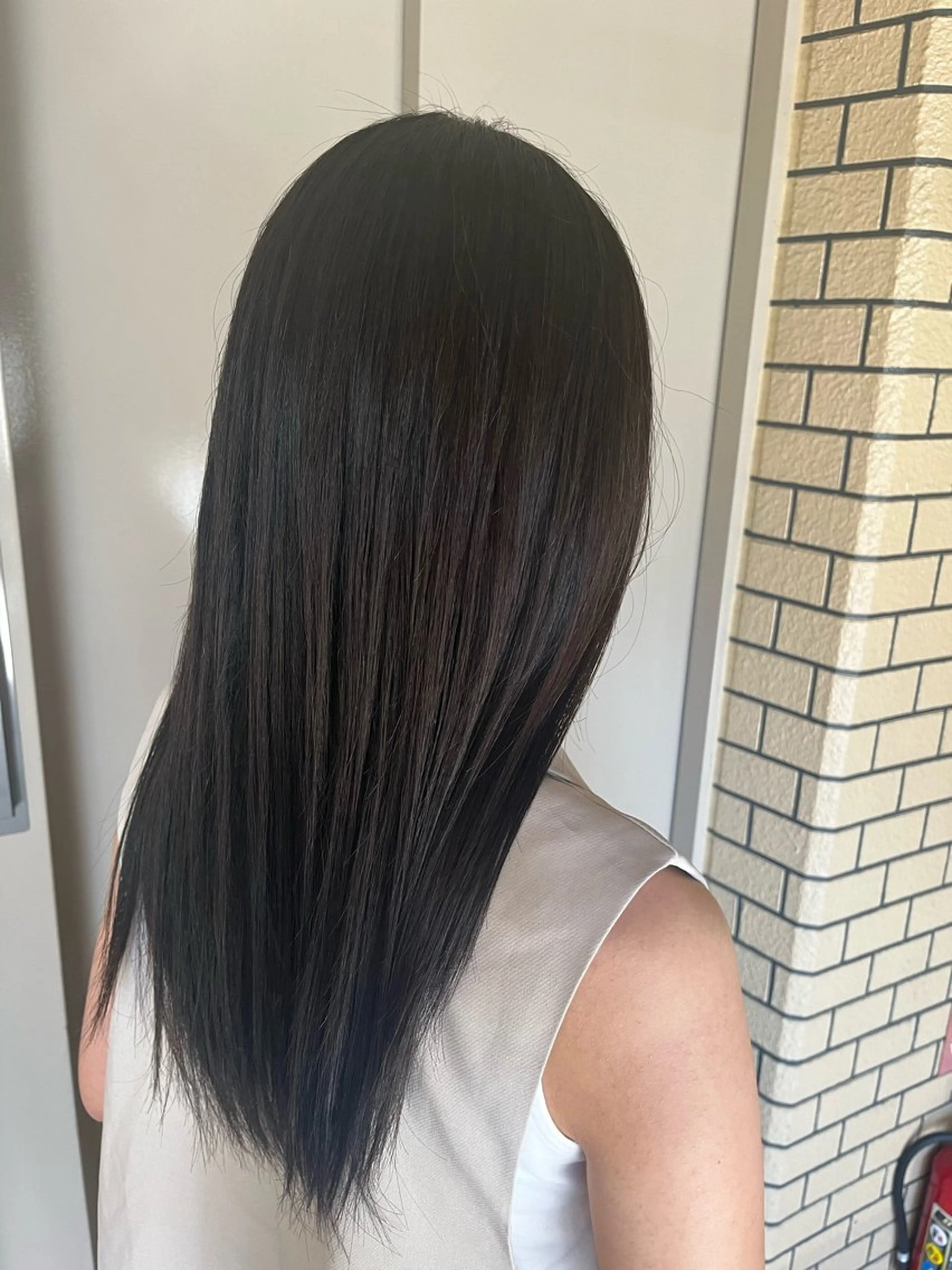 セミロング カラー アッシュ アッシュブラウン ブラウンカラー 透明感カラー 骨格/顔型/パーソナ ルカラー診断/中野のヘアスタイル