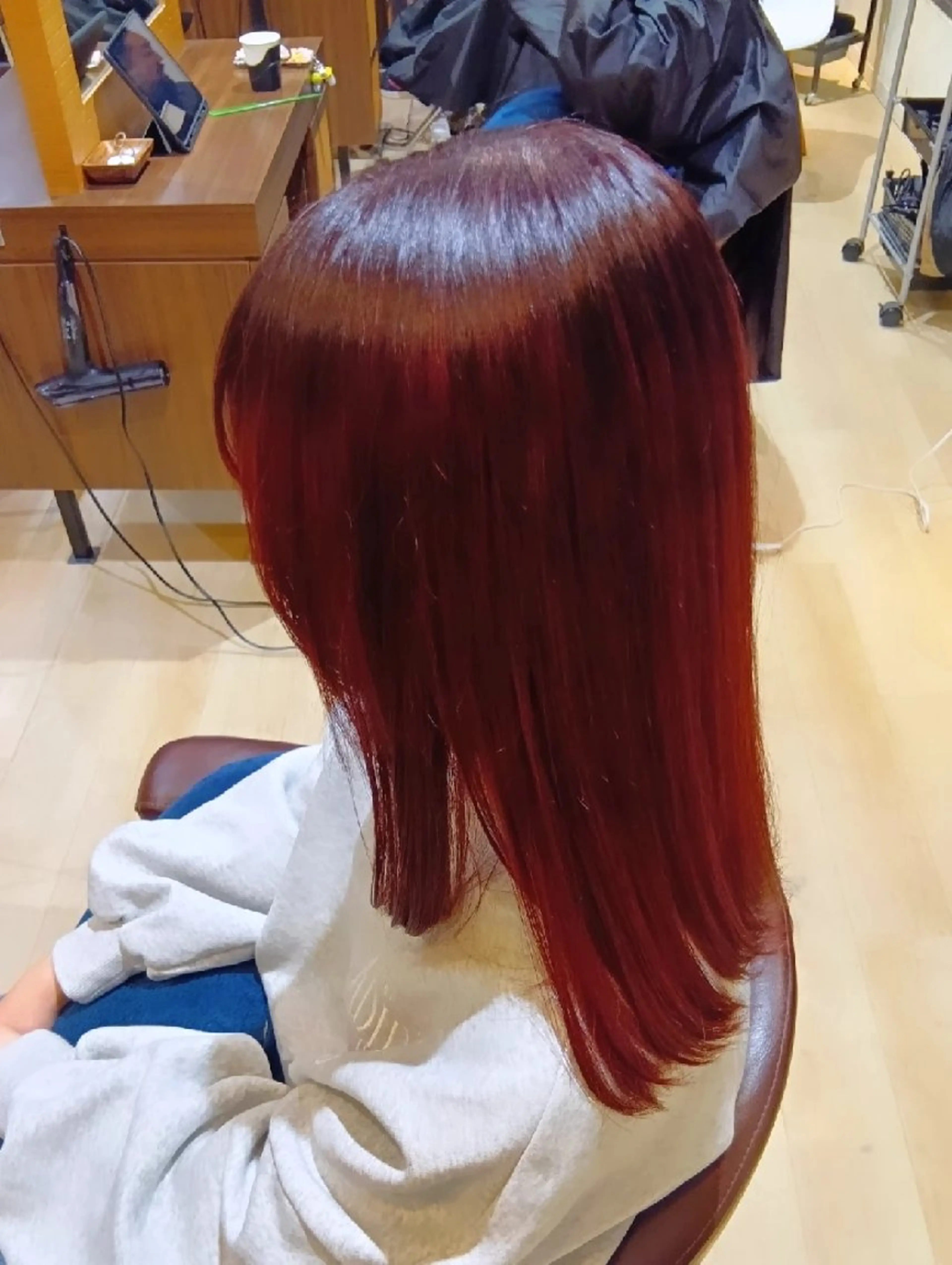 カラー ブリーチ レッドカラー ヘアカラー トリートメント 小林暢🌟Orque 髪質改善サロン🌙のヘアスタイル