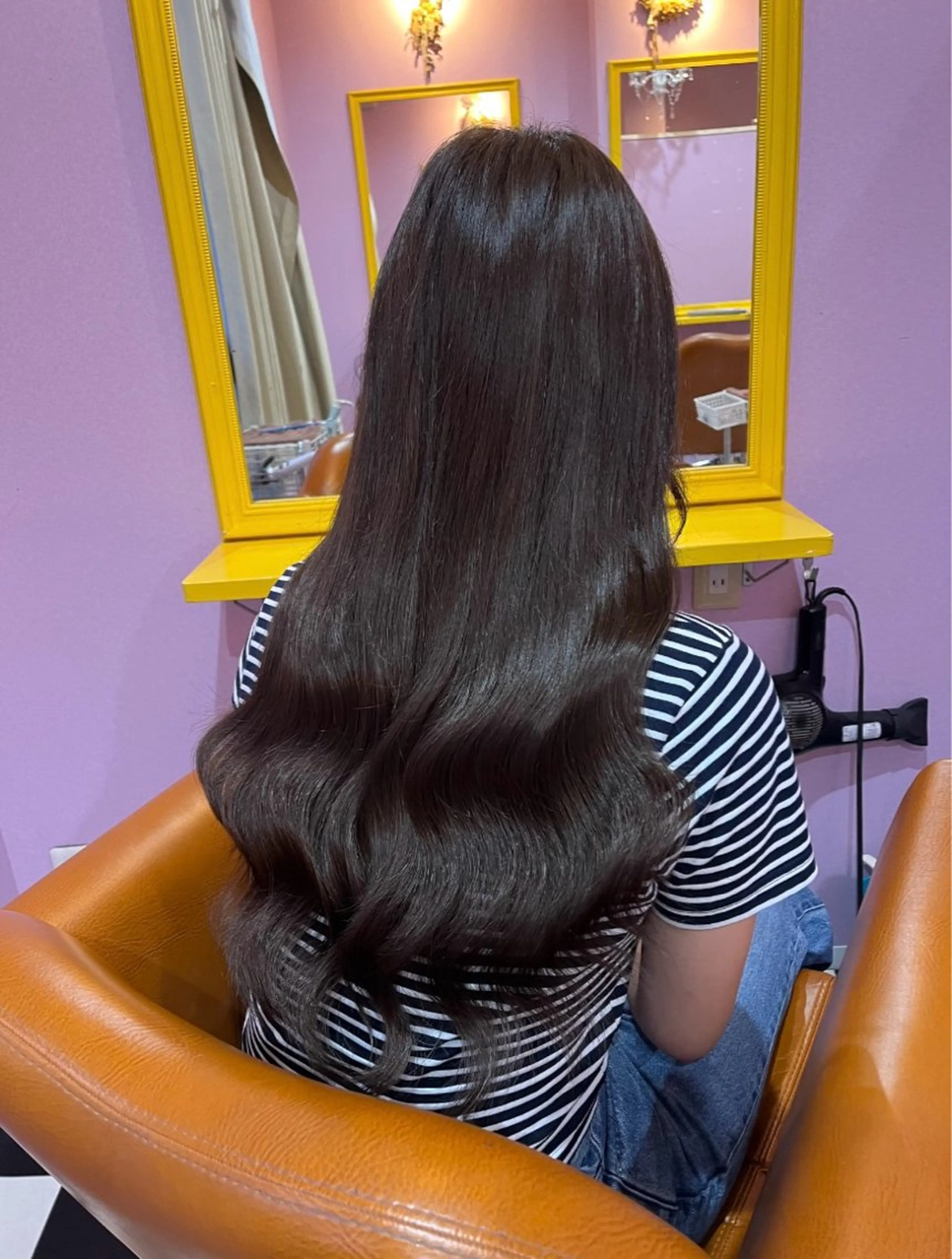 ロング シール＋ちび編み込み エクステ梅田🐨のヘアスタイル