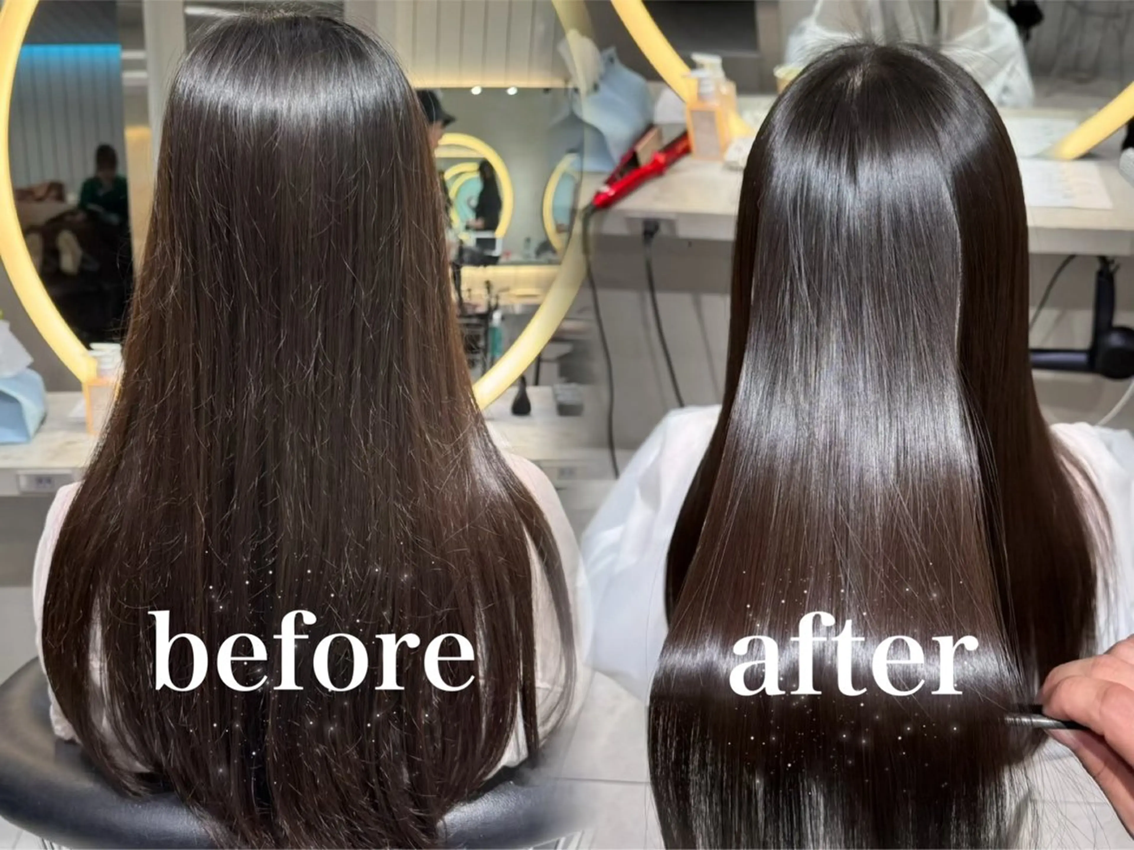 ロング 縮毛矯正 トリートメント 縮毛矯正 ♡Aira♡lond /グレージュ/縮毛のヘアスタイル