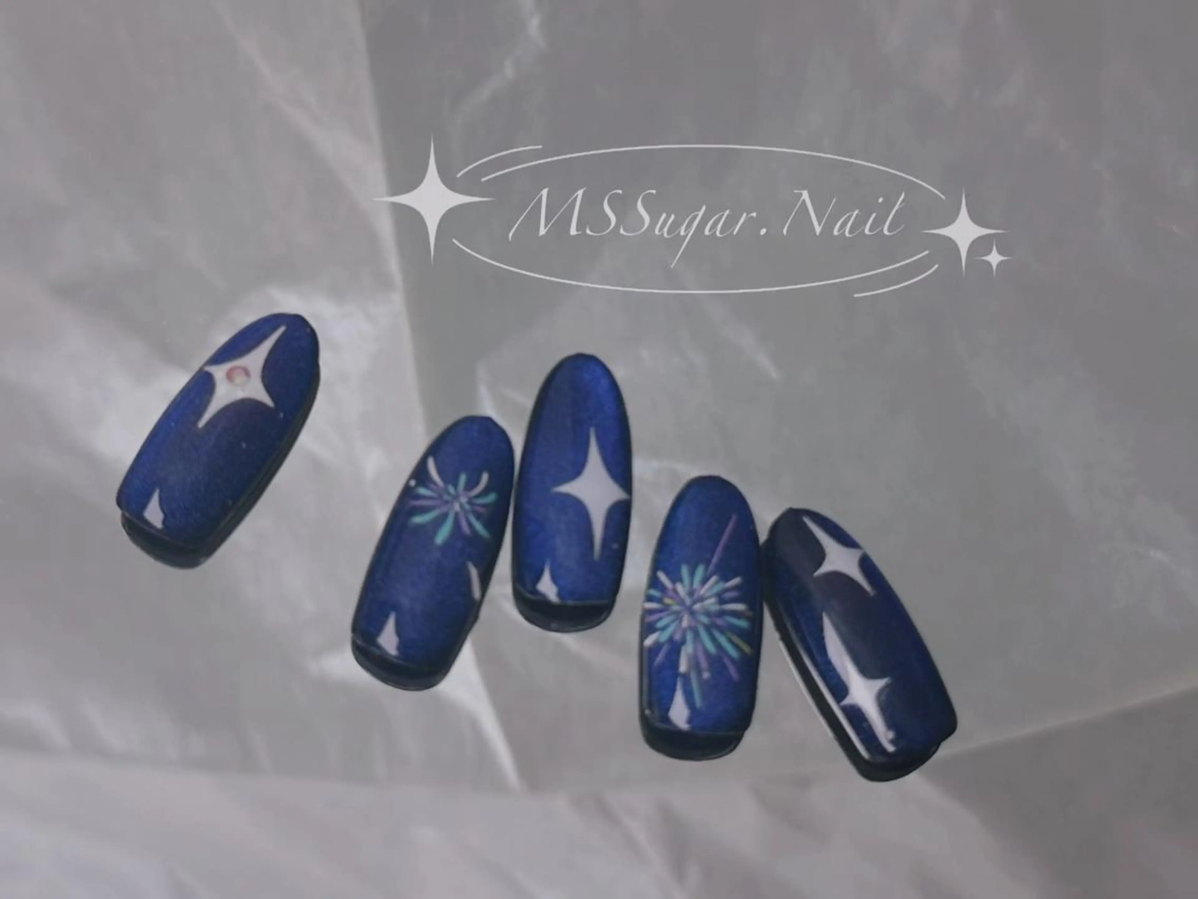 ネイル ロングネイル マグネットネイル スカルプネイル ネイルチップ ワンホンネイル MSSugar Nailのネイルデザイン
