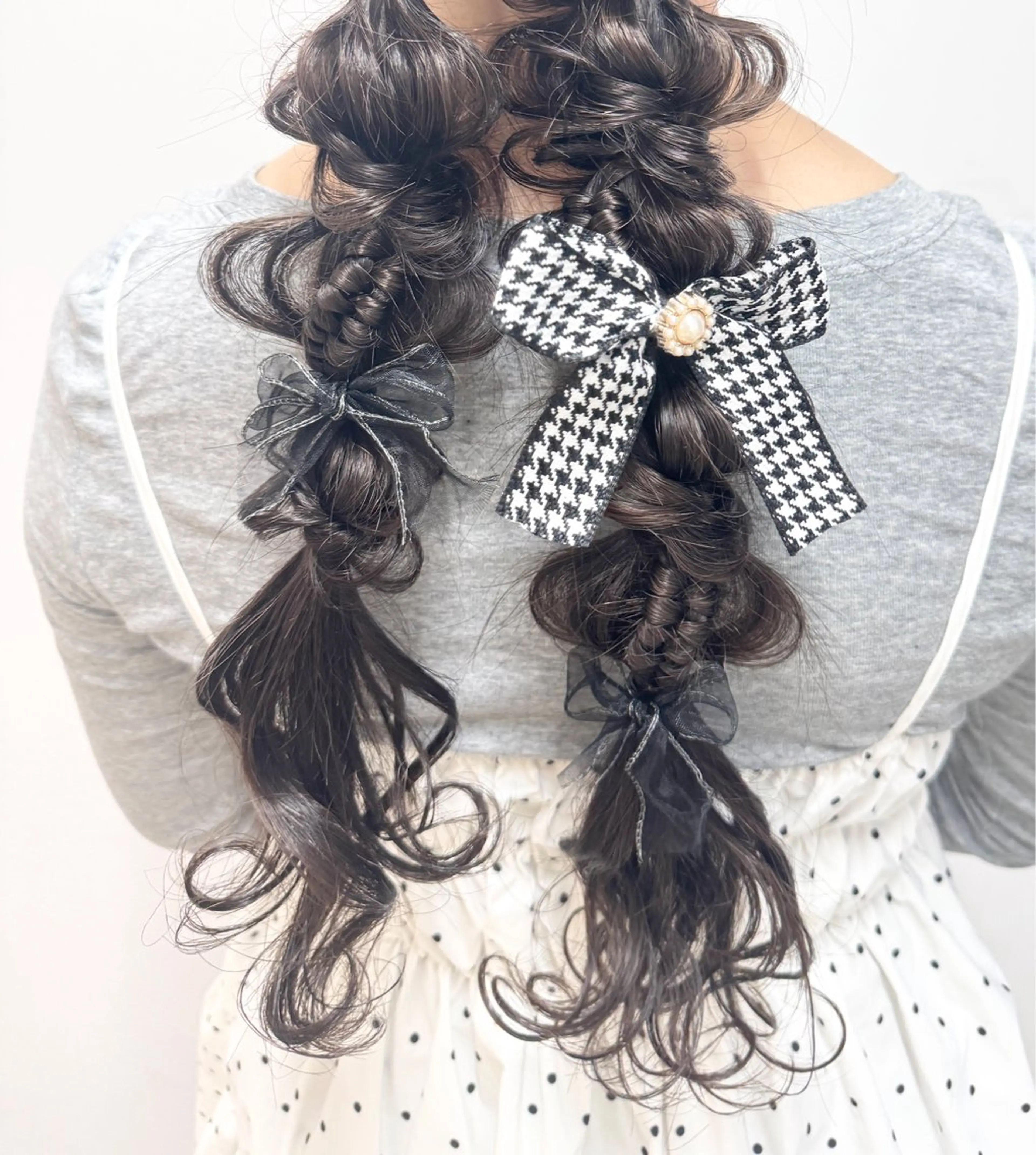 ヘアセット（編みおろし）の写真
