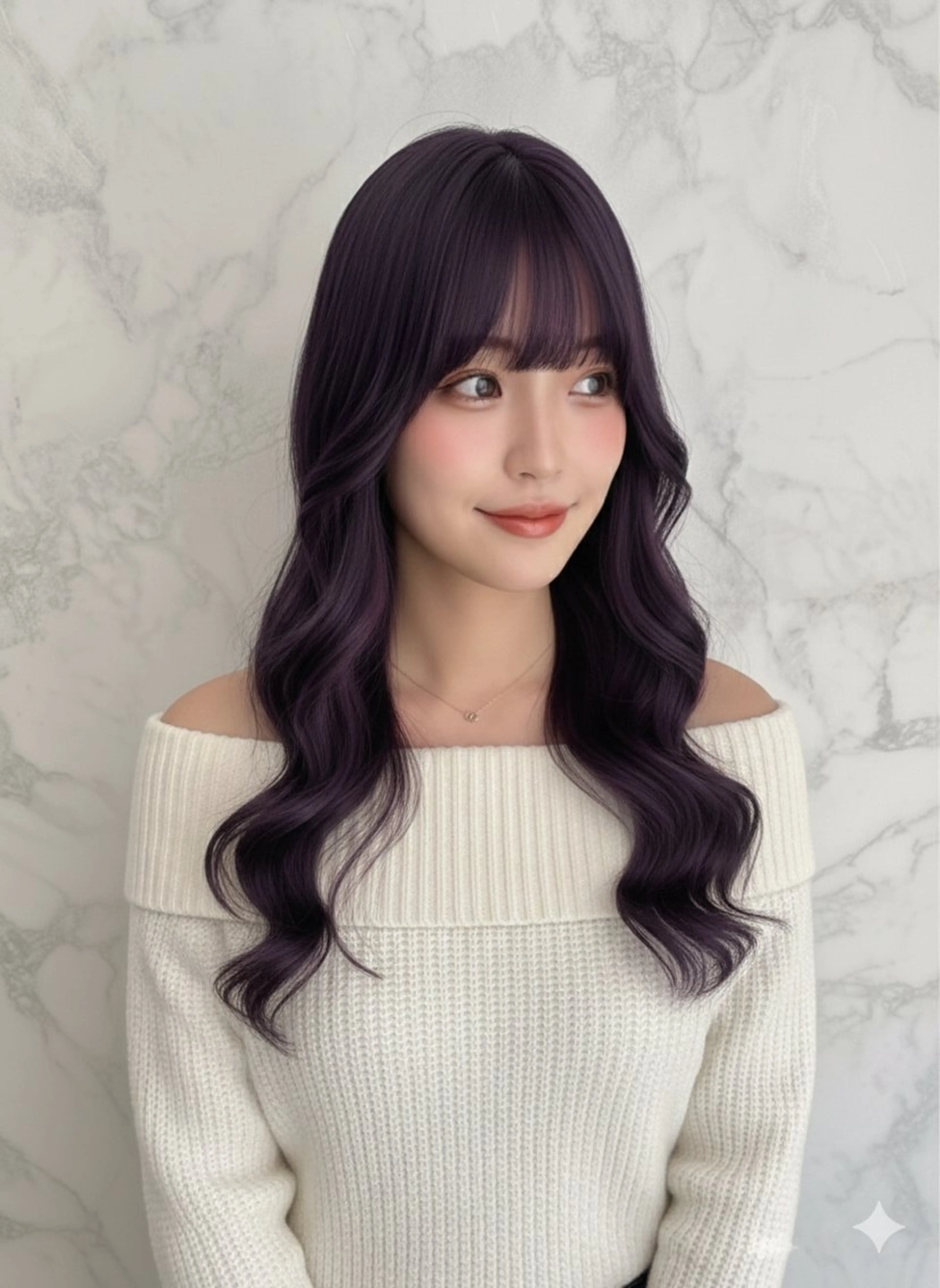 ロング ヘアカラー トリートメント 🍒しの🍒 カット/艶カラーのヘアスタイル