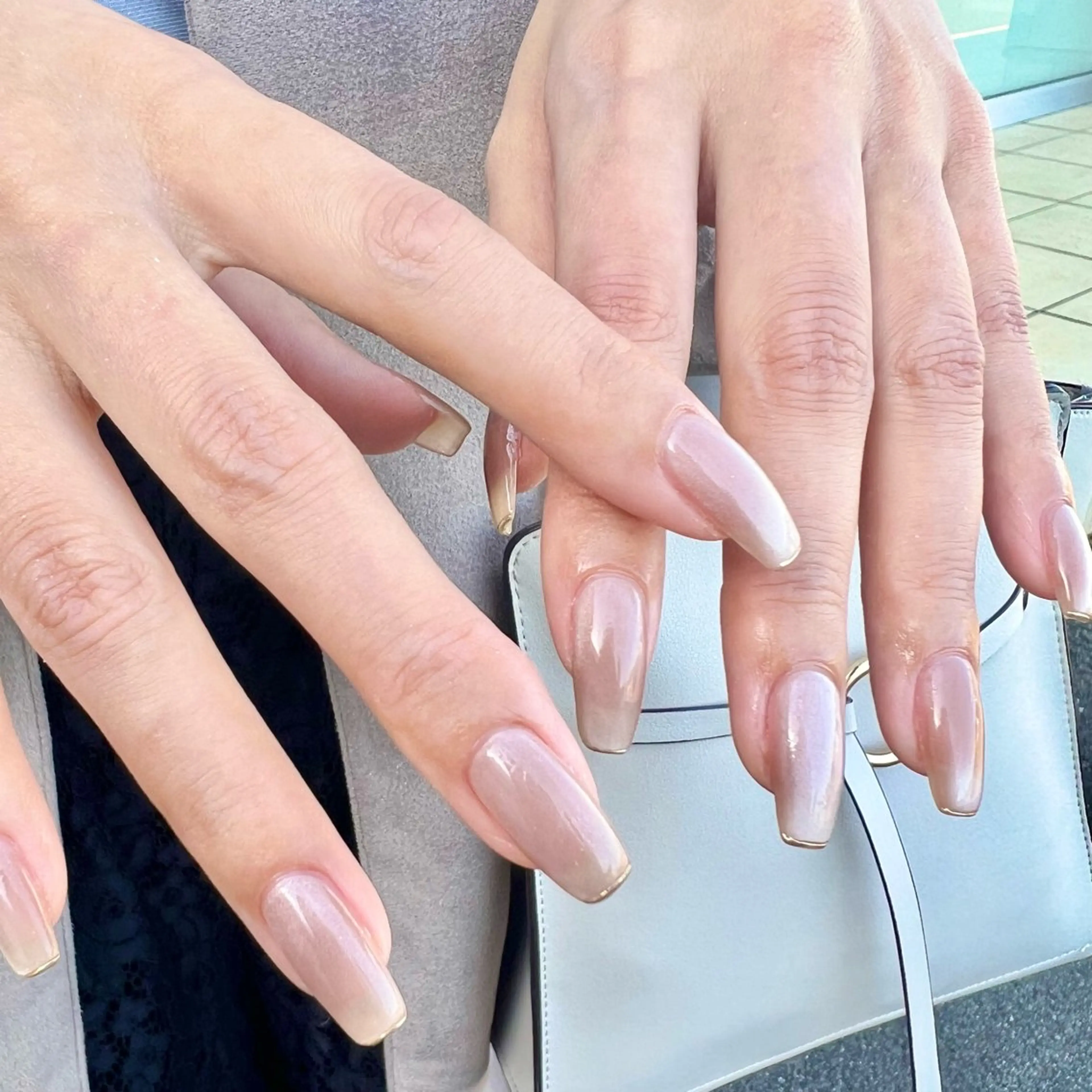 ネイル マグネットネイル ミラーネイル シンプルネイル ハンドネイル フットネイル GRANDEUR焼津 Nana🦖のネイルデザイン