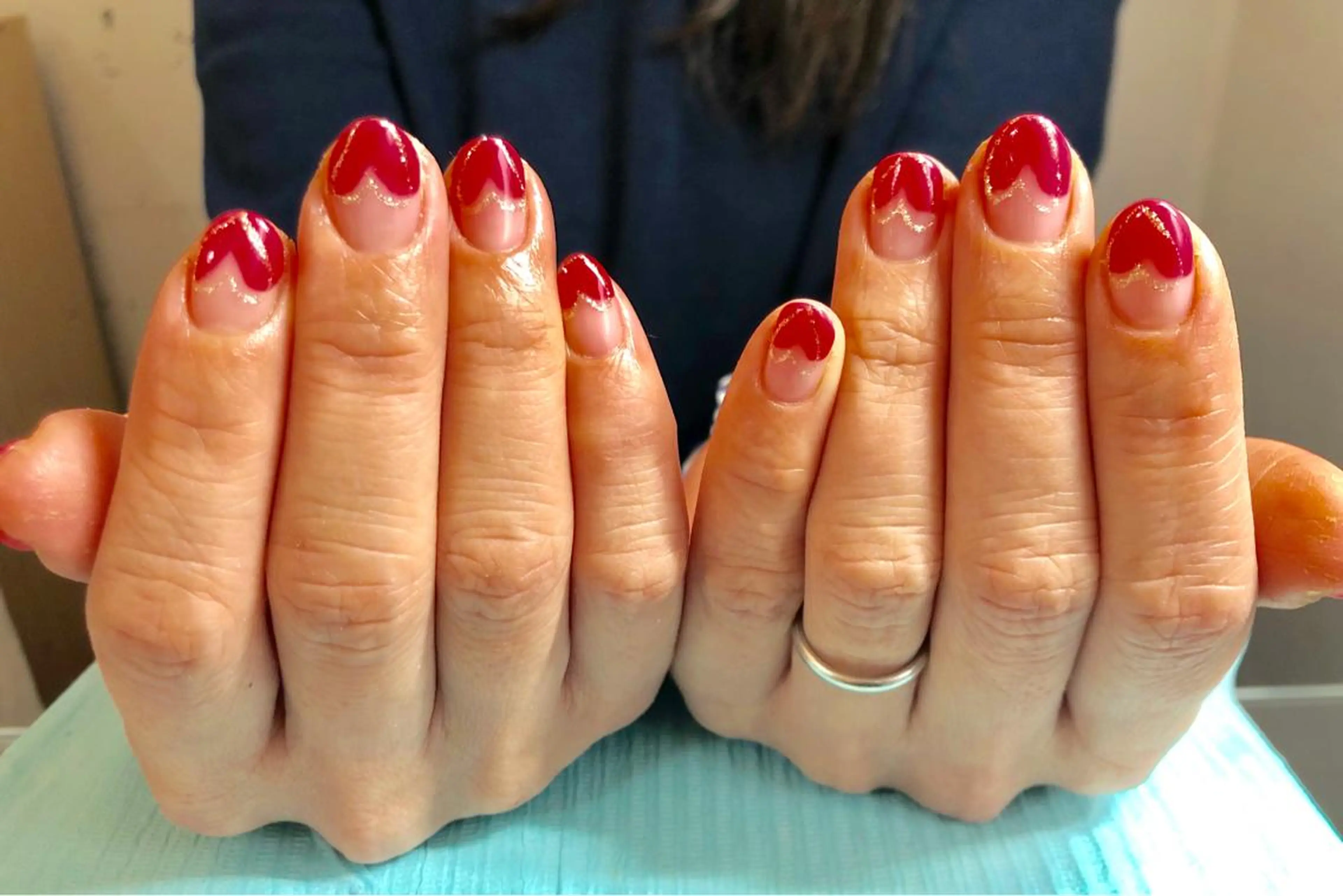 ネイル ハート ラメ(グリッター) ハンドネイル ホワイトニング🦷 ネイル💅LEAのその他イメージ
