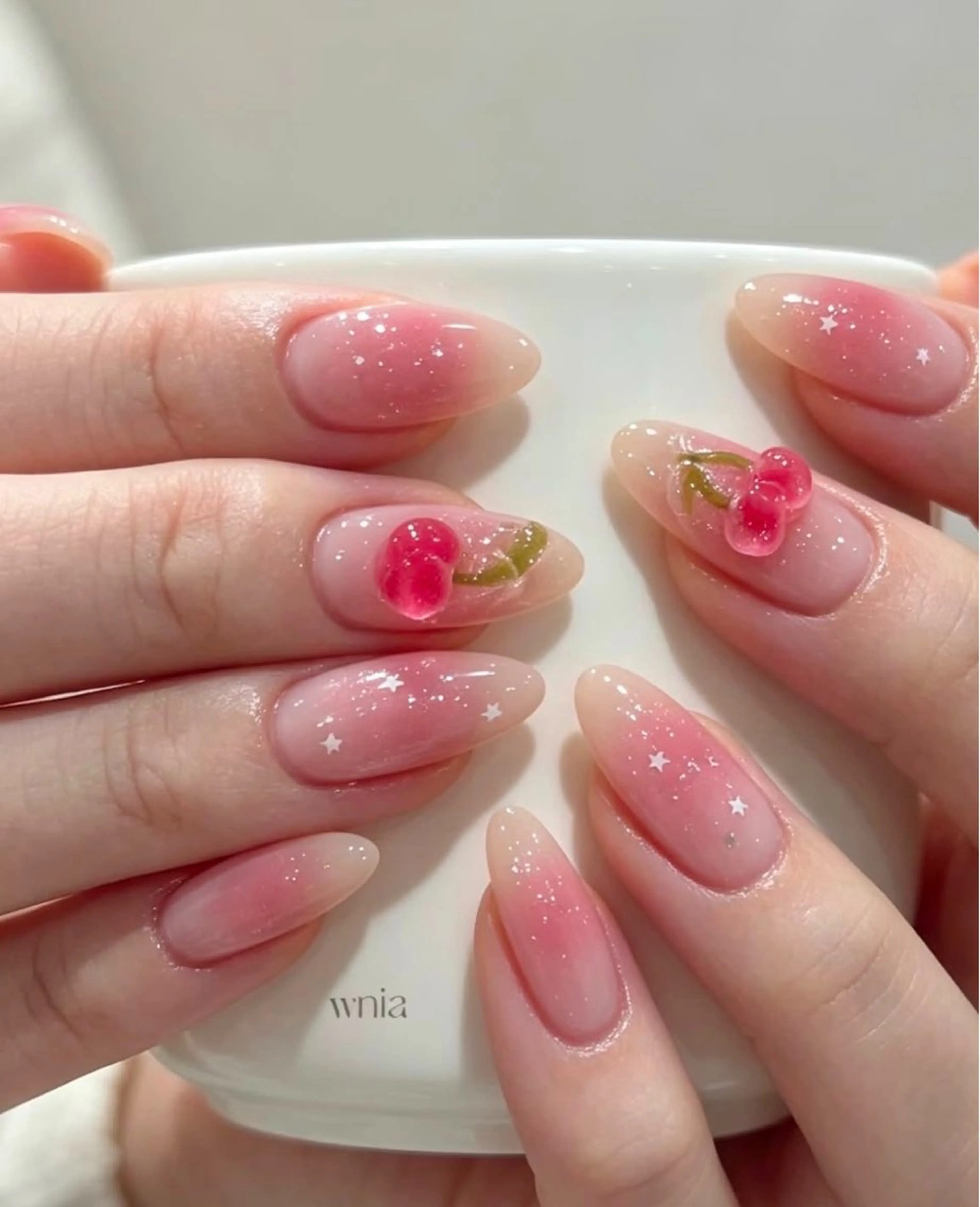 ネイル アートネイル オーロラネイル チークネイル フレンチネイル ガラスフレンチ ハンドネイル 🎀🎀YooLi Nail Salonのネイルデザイン