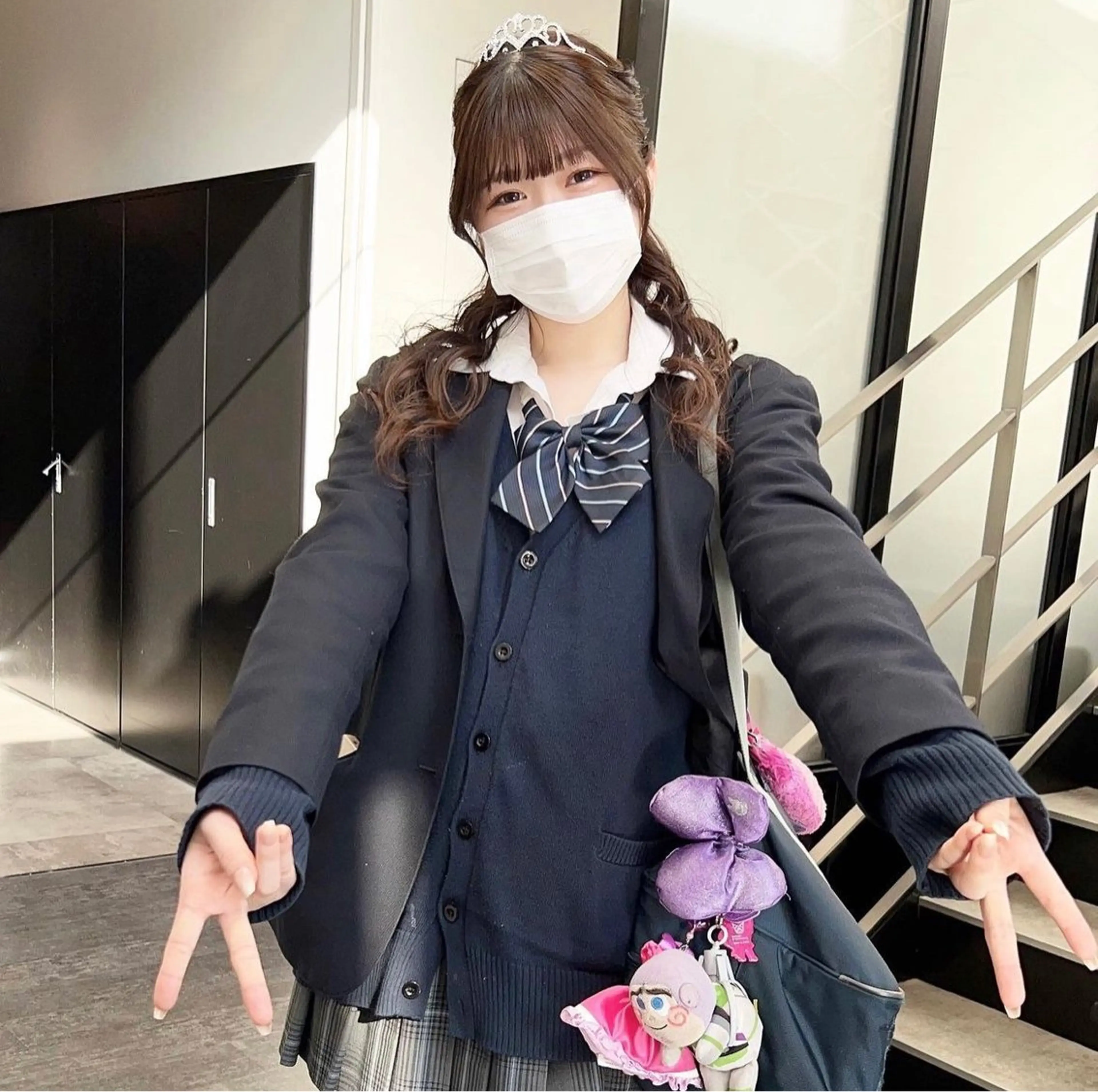 ロング カラー パーマ ヘアアレンジ 卒業式のヘアスタイル ヘアセット stylist 🎀 kanaのその他イメージ