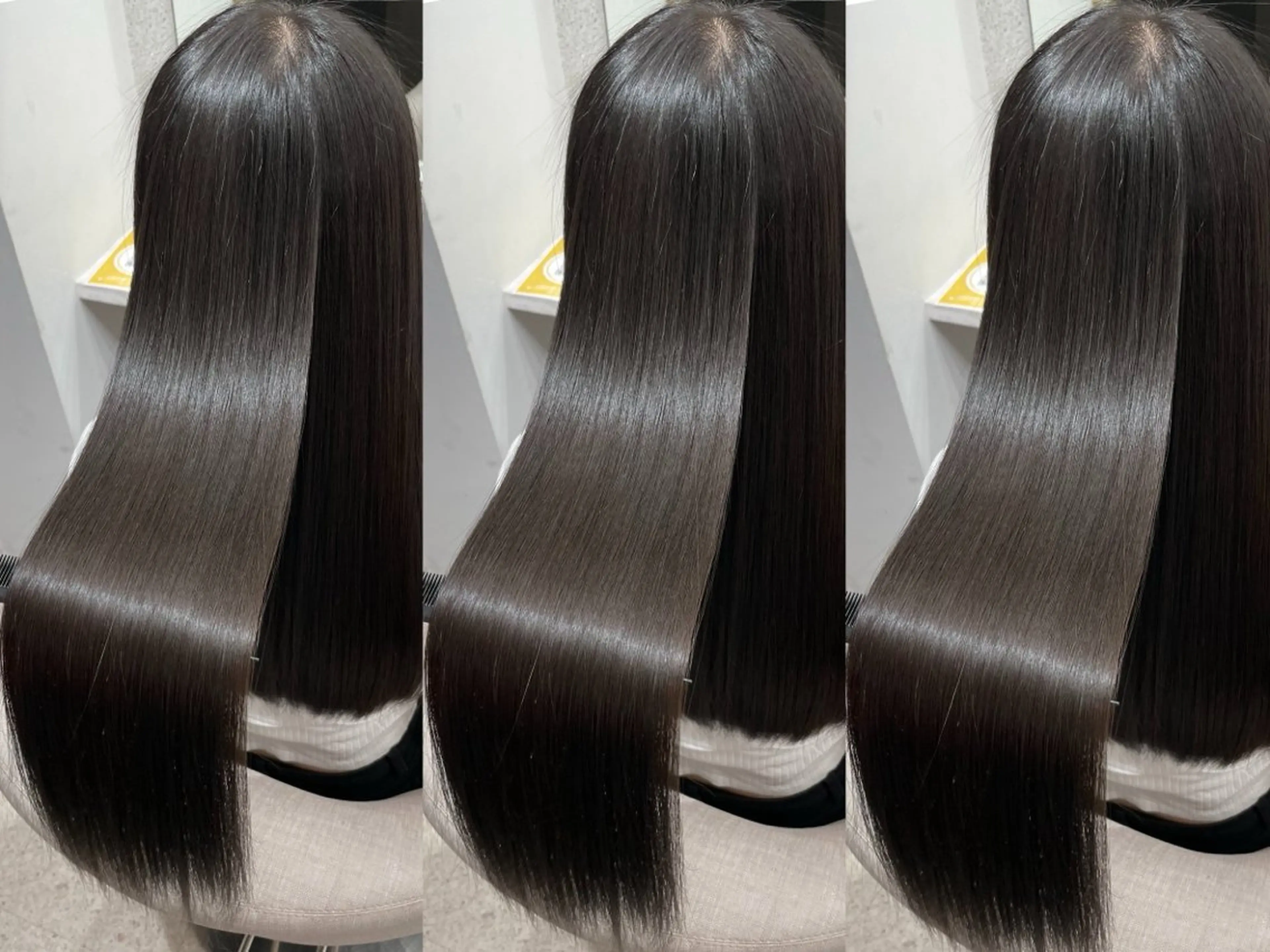 ロング カット トリートメント 透明感グレージュ/ 縮毛矯正/静岡のヘアスタイル