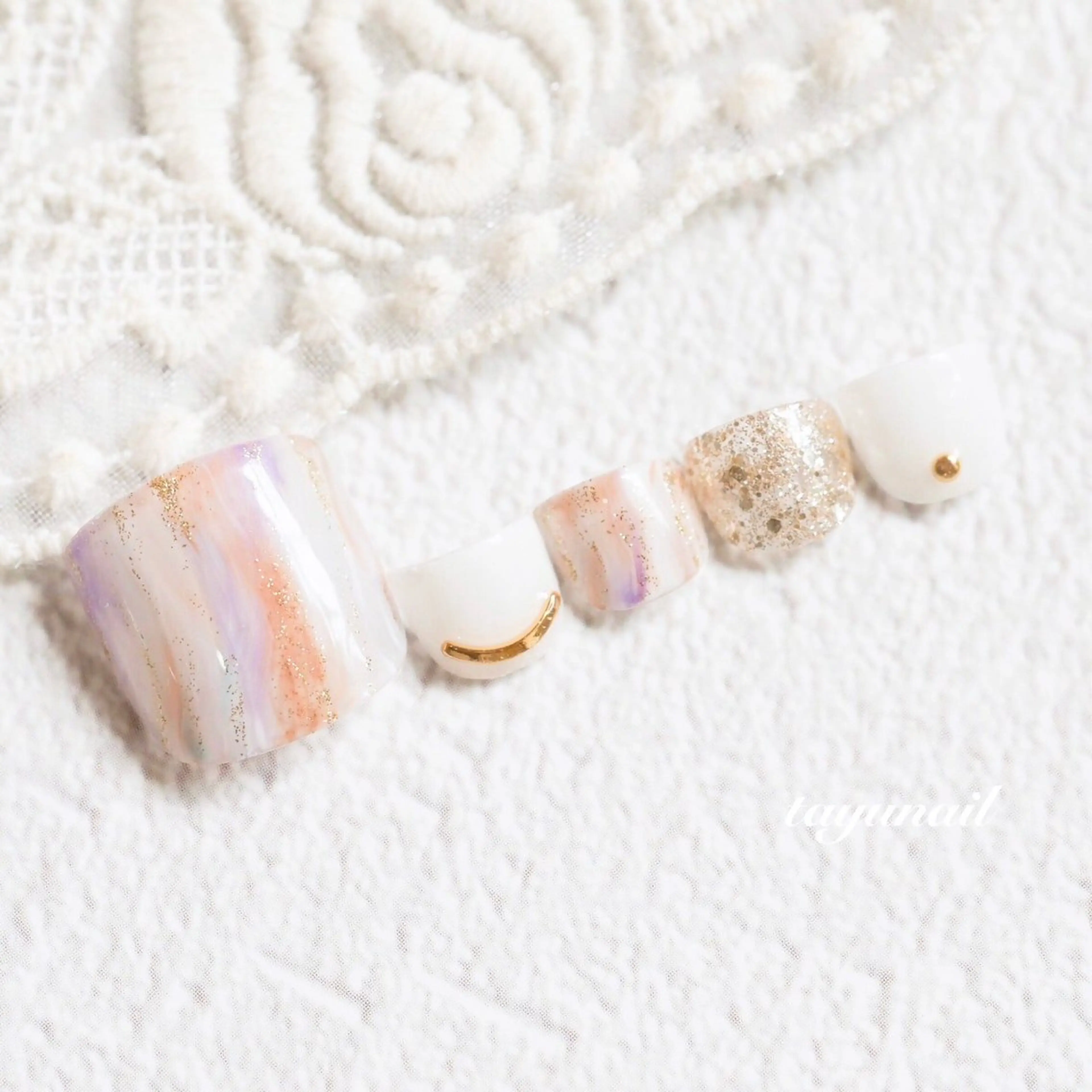 ネイル アートネイル ジェルネイル パラジェル 夏ネイル ネイルサロン 【たゆnail】のネイルデザイン