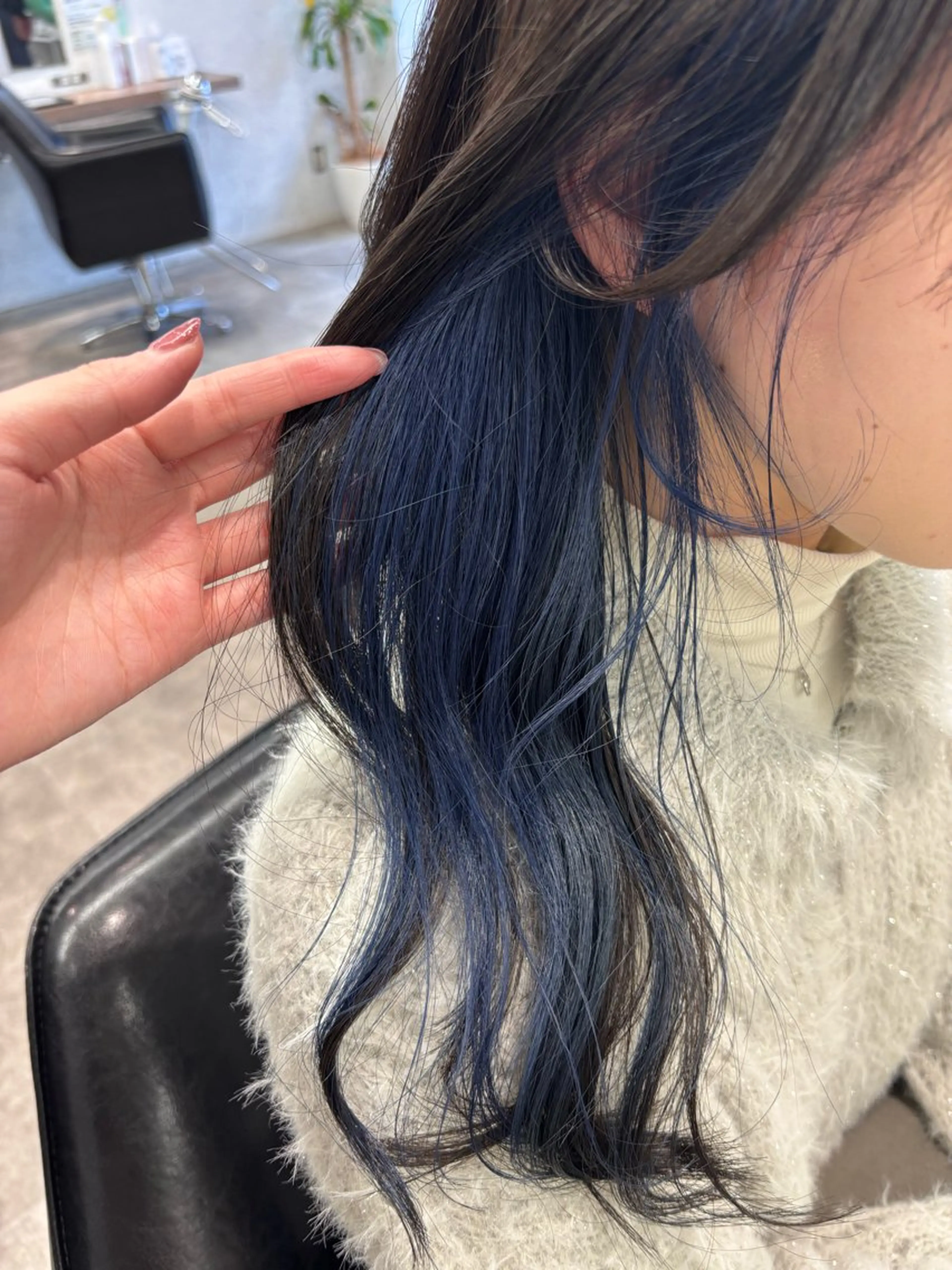 ロング カラー ブルーカラー ネイビーカラー ボブ/透明感カラー/ 髪質改善/🌙/ルナのヘアスタイル