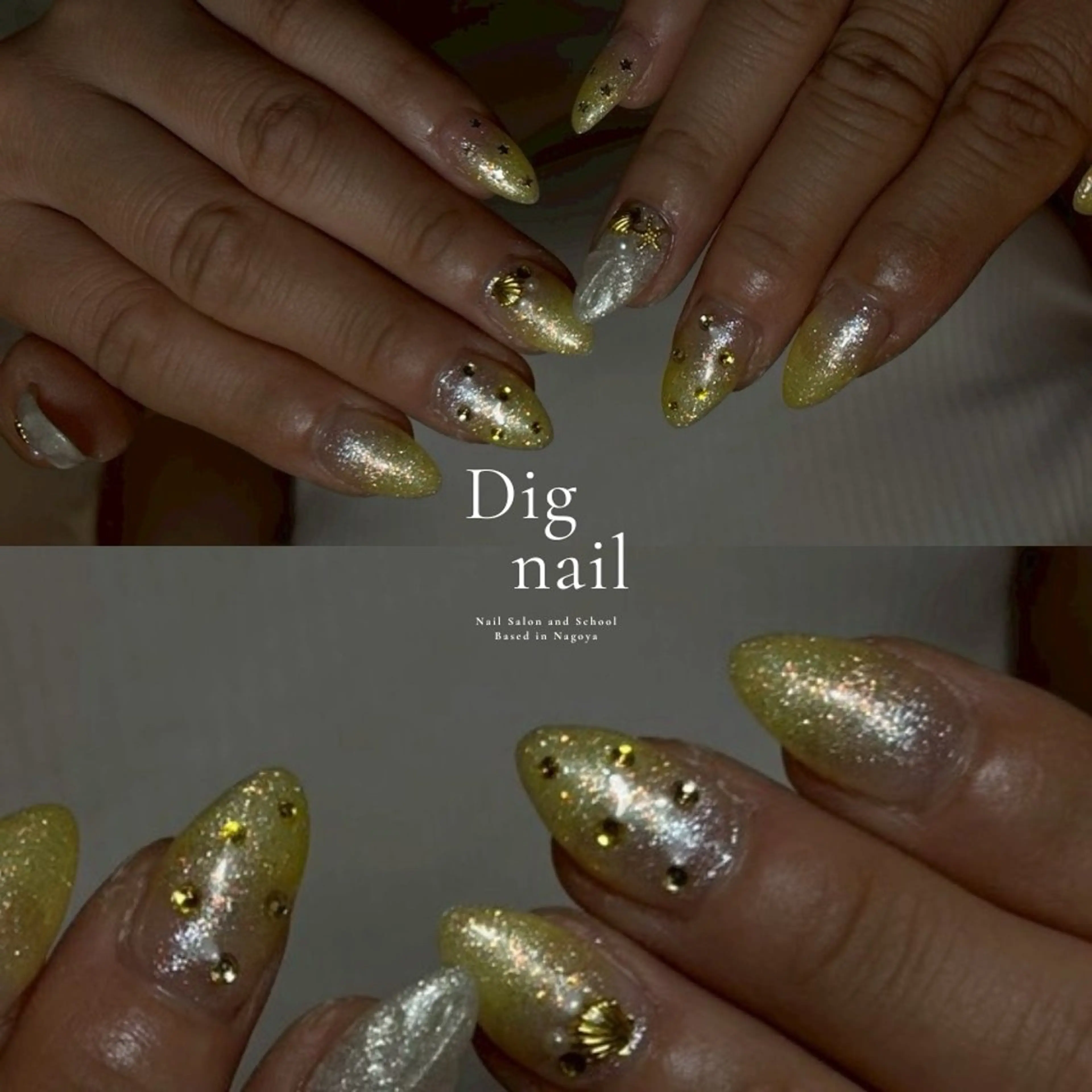 ネイル 長さ出し ジェルネイル 韓国ネイル ラメ(グリッター) マグネットネイル ハンドネイル D.d Reinaのネイルデザイン