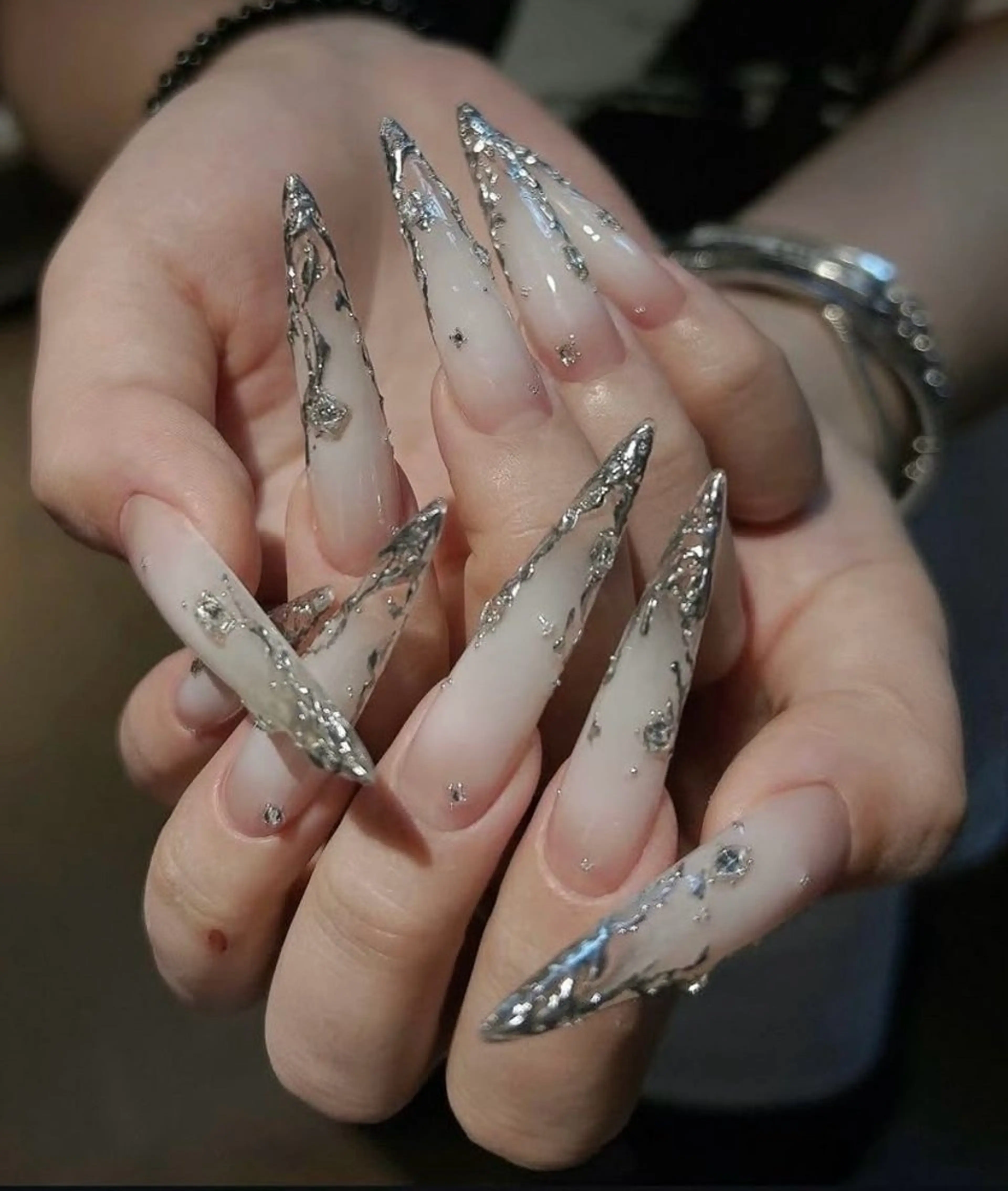 ネイル 長さ出し フレンチネイル 春ネイル ハンドネイル YURI NAILのネイルデザイン