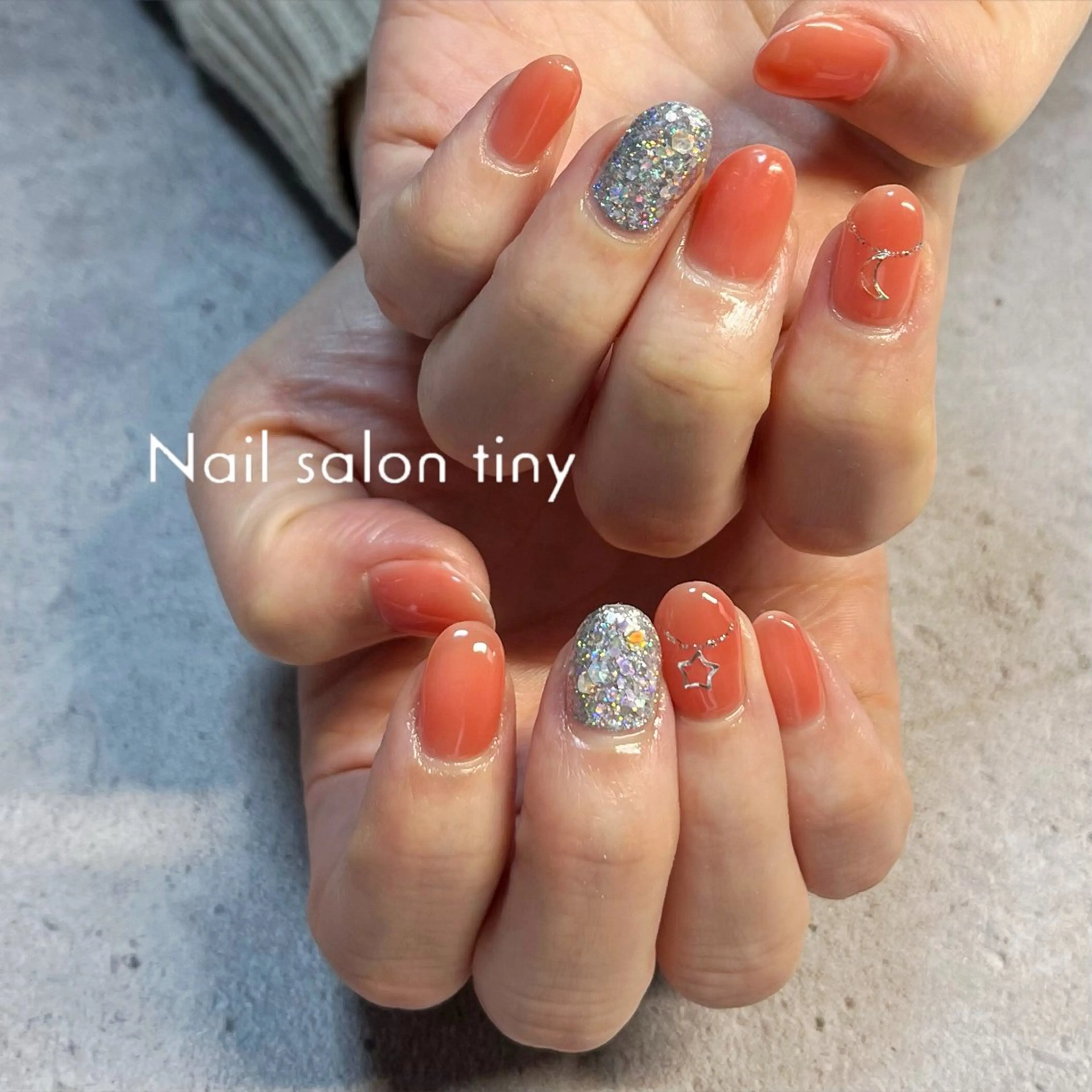 ネイル アートネイル ワンカラーネイル Nail salon tiny🩵のネイルデザイン