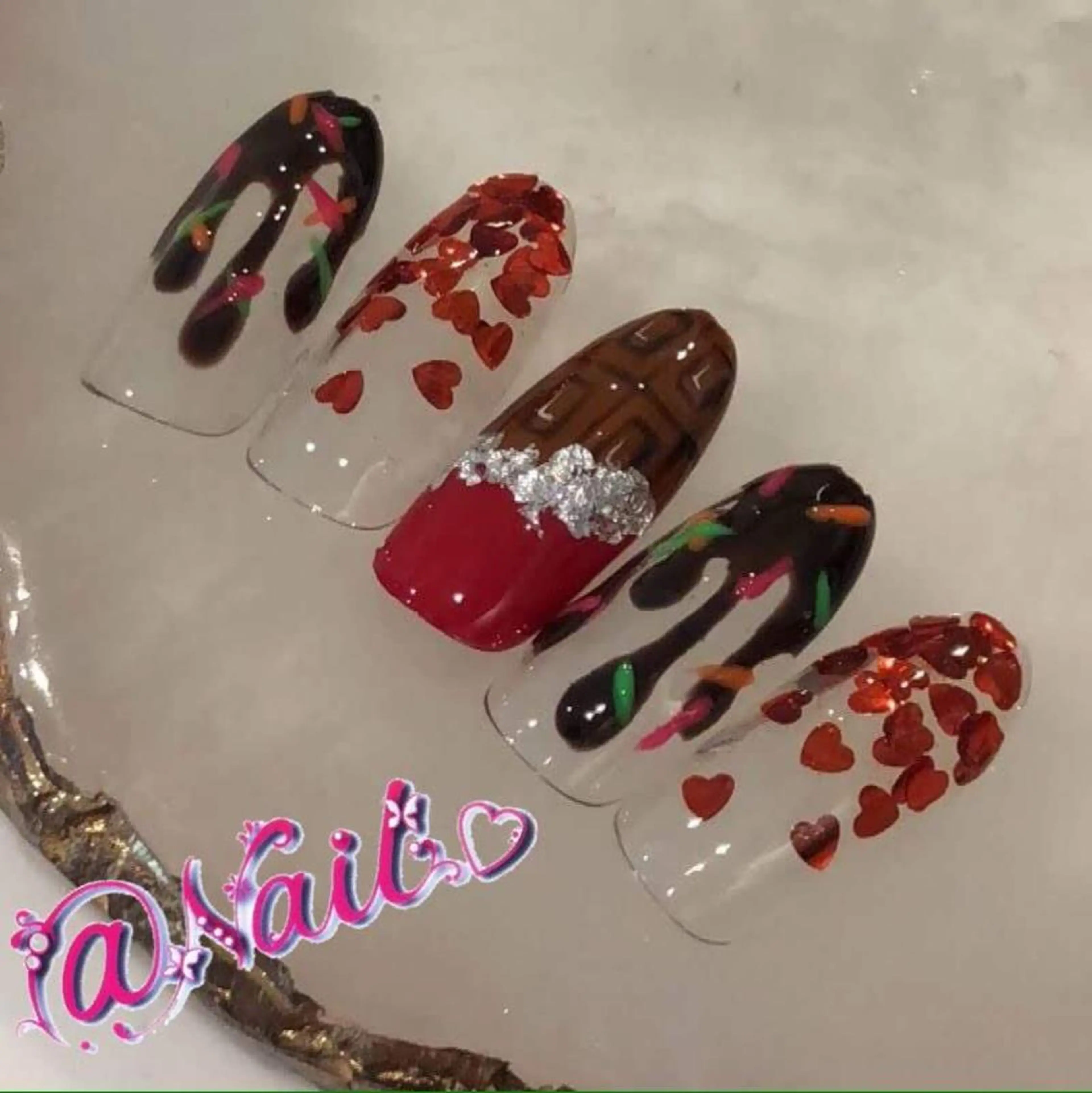 ネイル ネイルチップ 小尾 栞のネイルデザイン