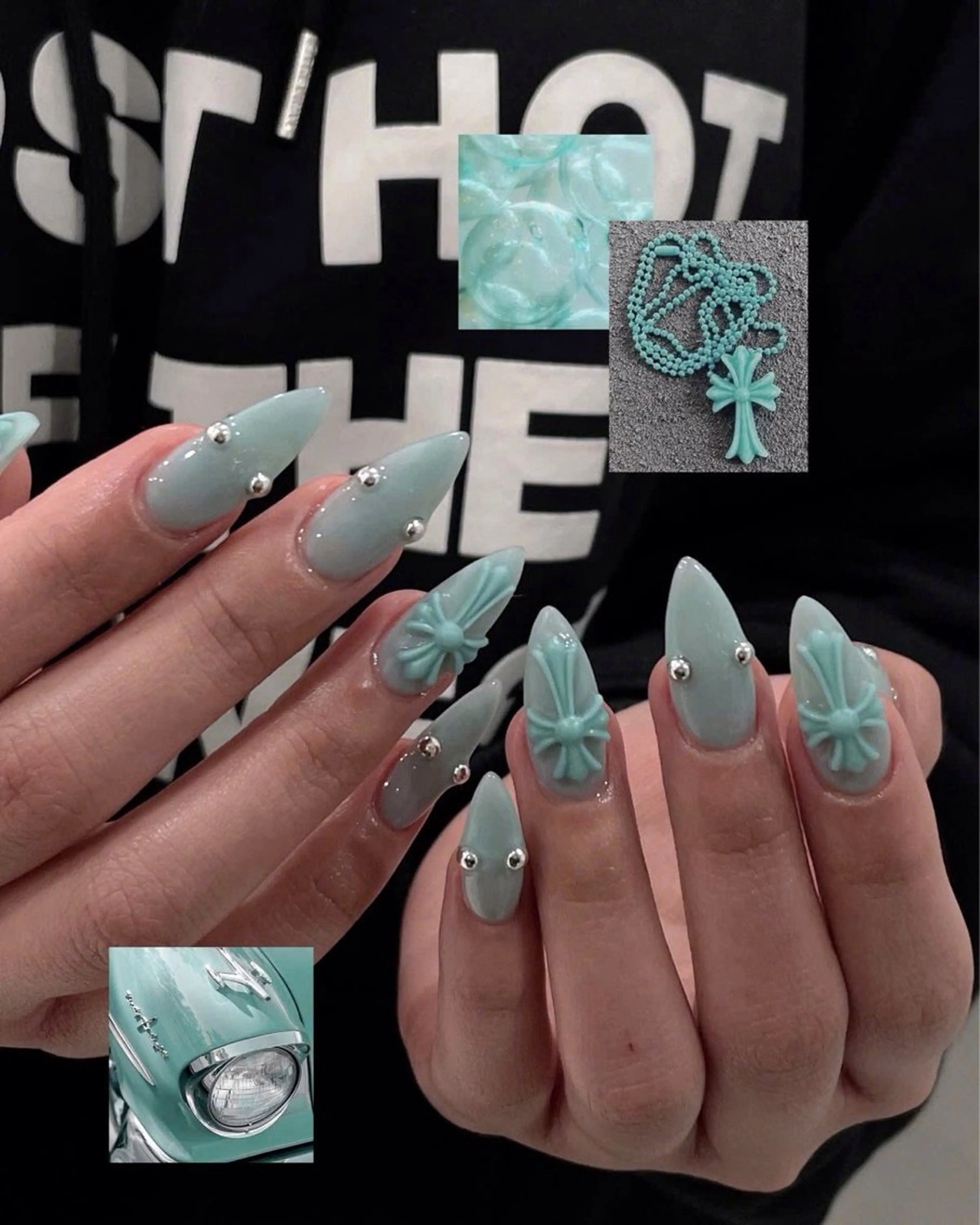 ネイル オーロラネイル ボルドー ブラウン 氷ネイル・うるうるネイル キラキラネイル ハンドネイル Sora  Nail 長さ出し専門店のネイルデザイン