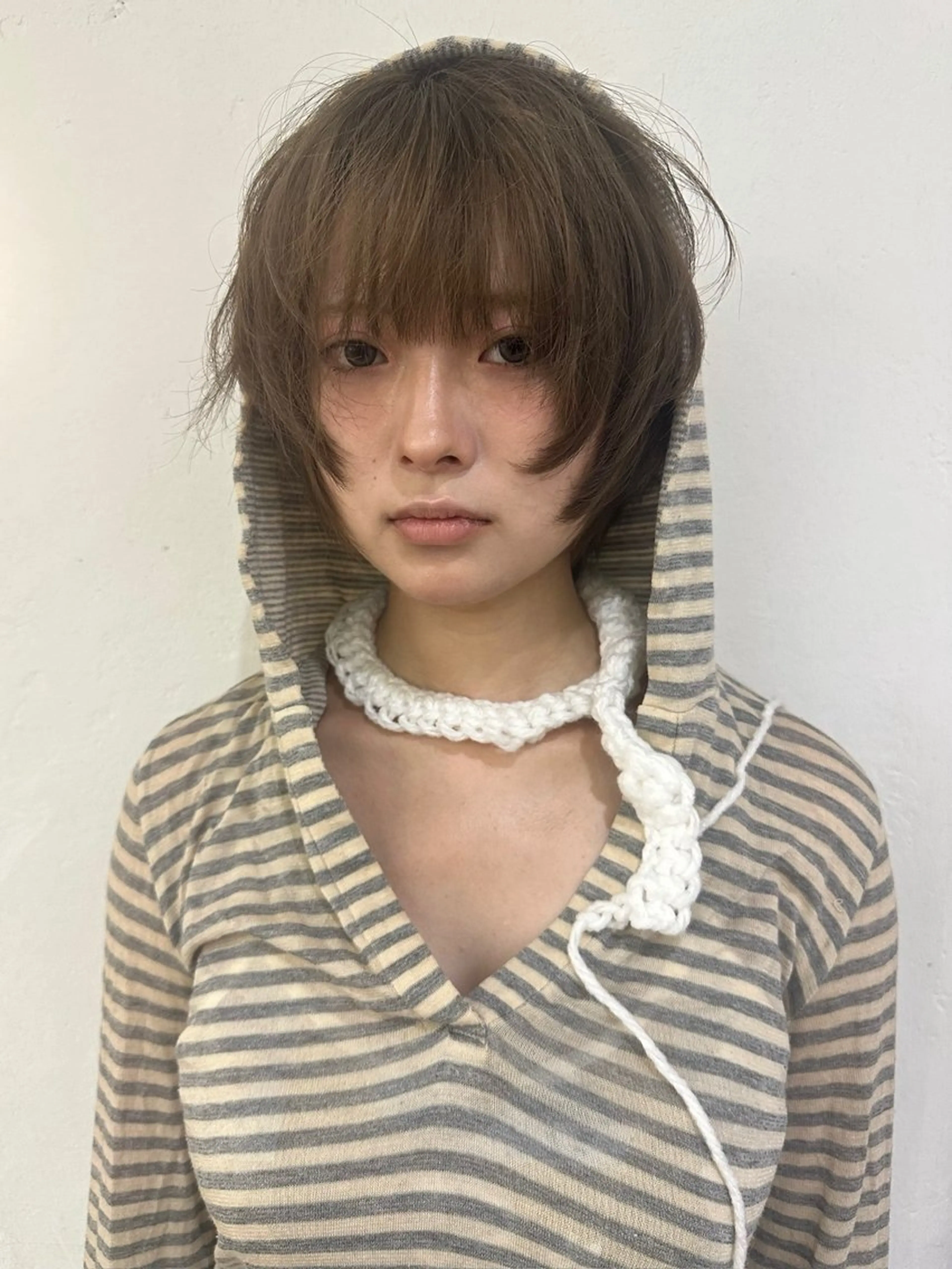 ショート カラー ブラウンカラー ヘアカラー 田中 瑠愛のヘアスタイル