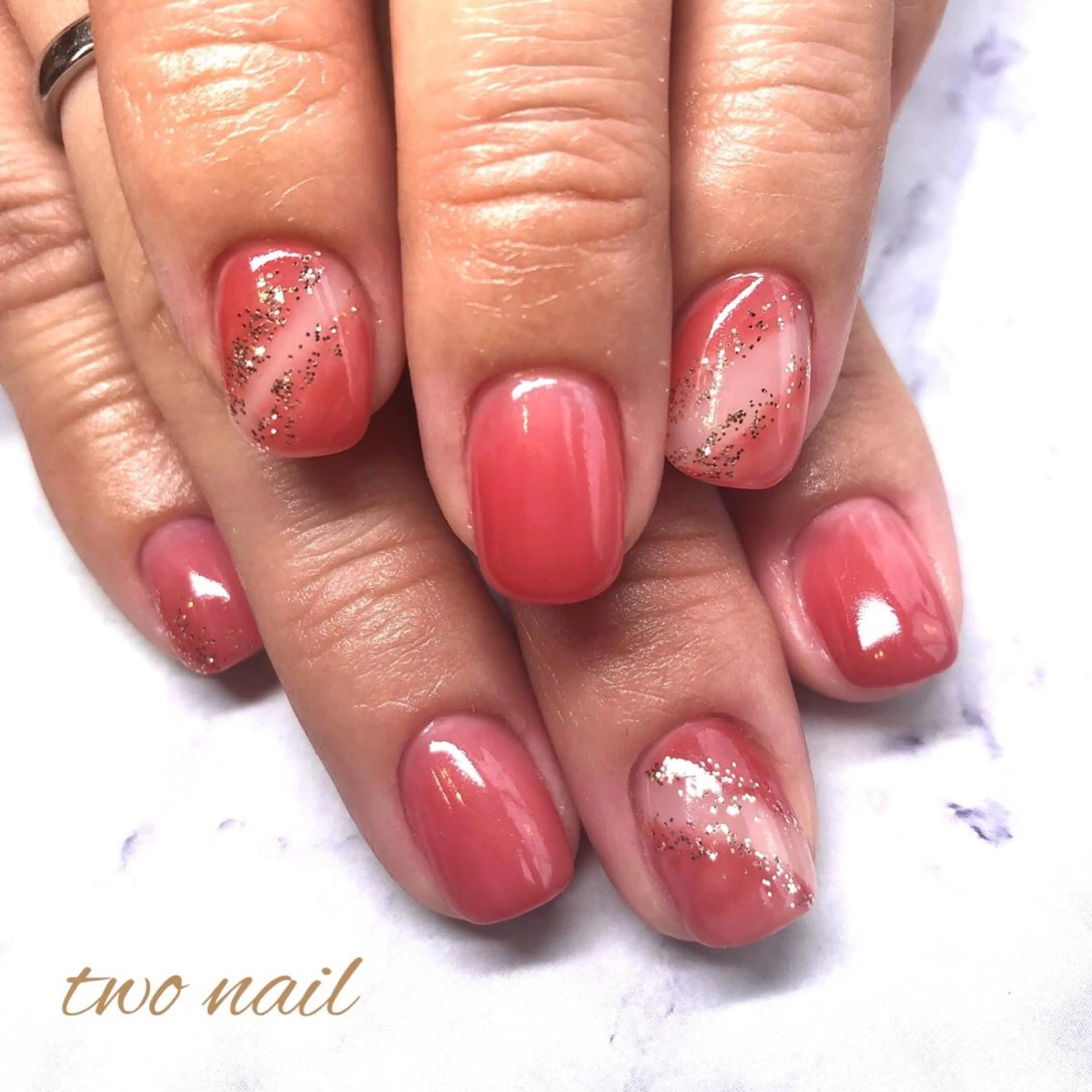 ネイル ブラウン two nailのネイルデザイン