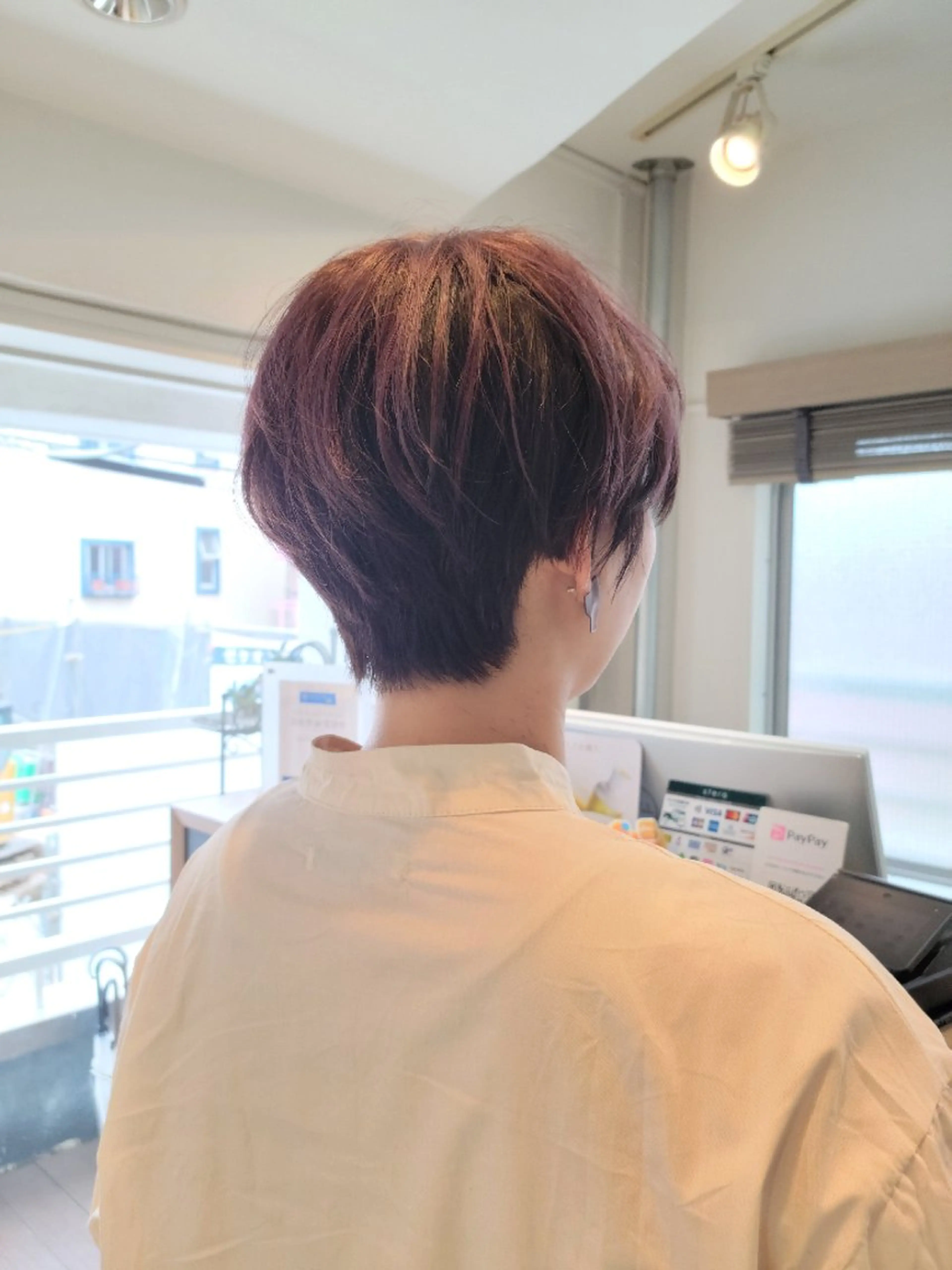 ショート カラー 黒髪 ラベンダーカラー coii コイ【原宿/表参道】のヘアスタイル