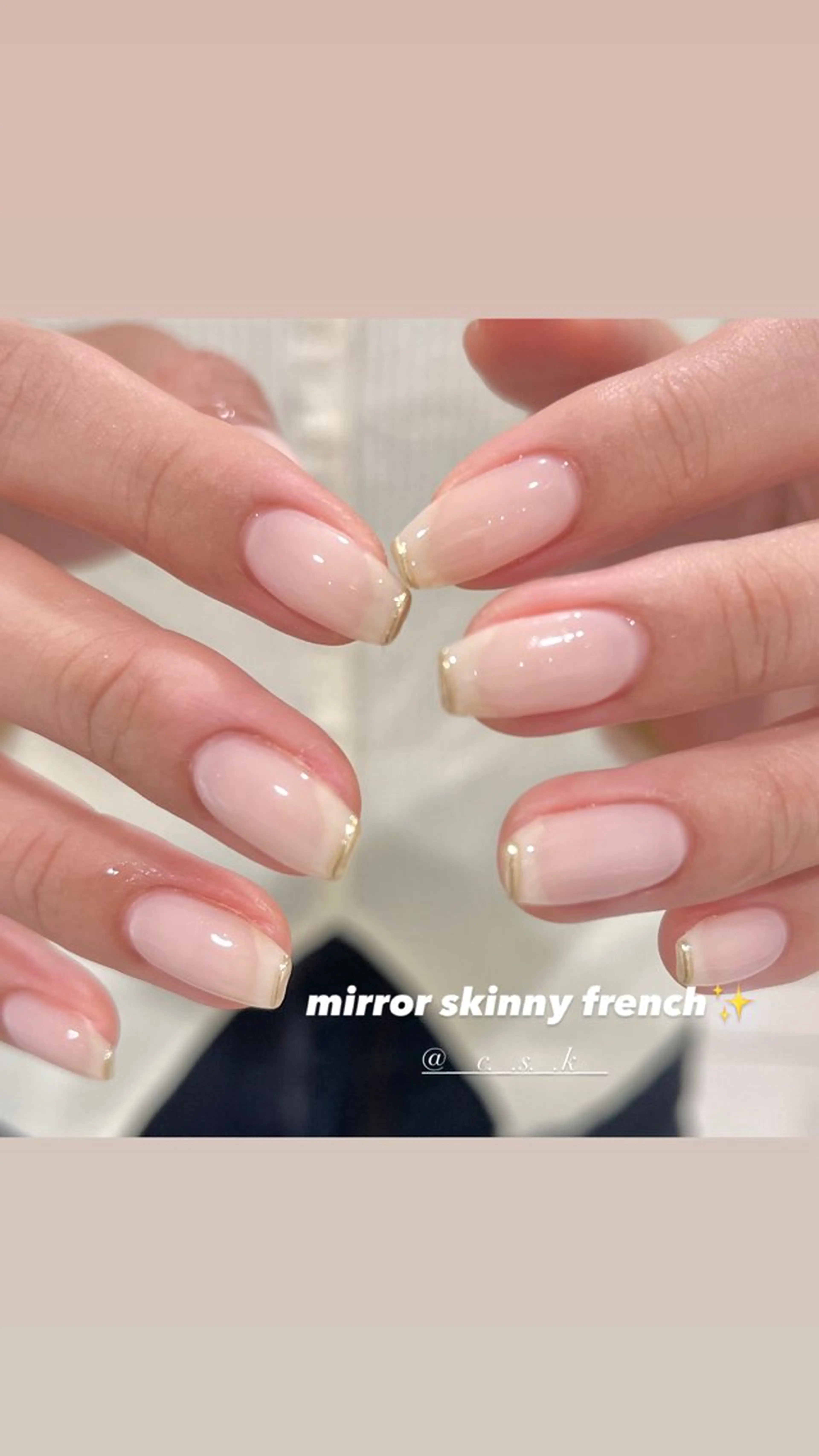 ネイル クリアネイル フレンチネイル ゴールド ミラーネイル ハンドネイル 🎀チーク/ちゅるん 🫧chisa🎀のネイルデザイン