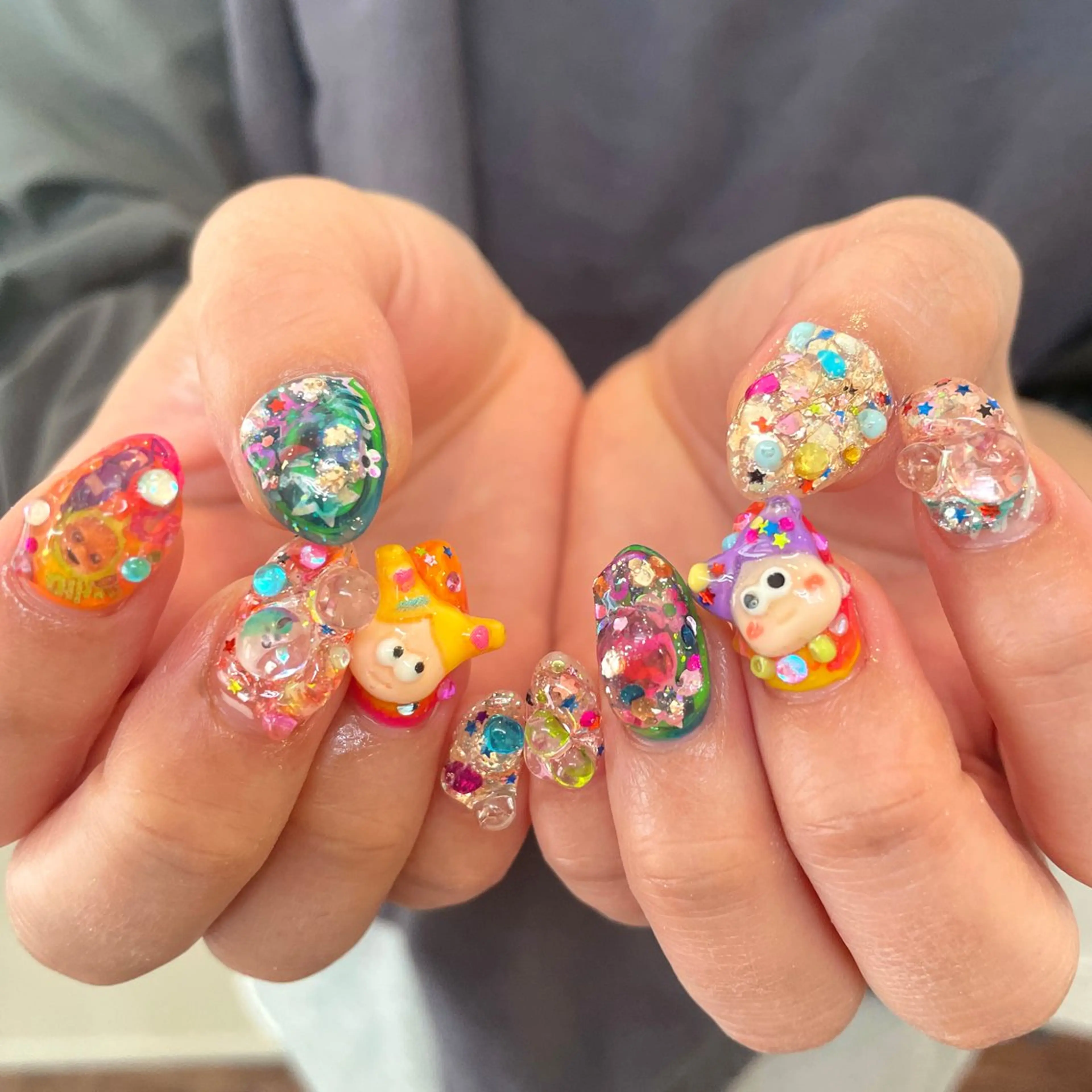 ミディアム ハンドネイル フットネイル myuone ☆miyuのネイルデザイン