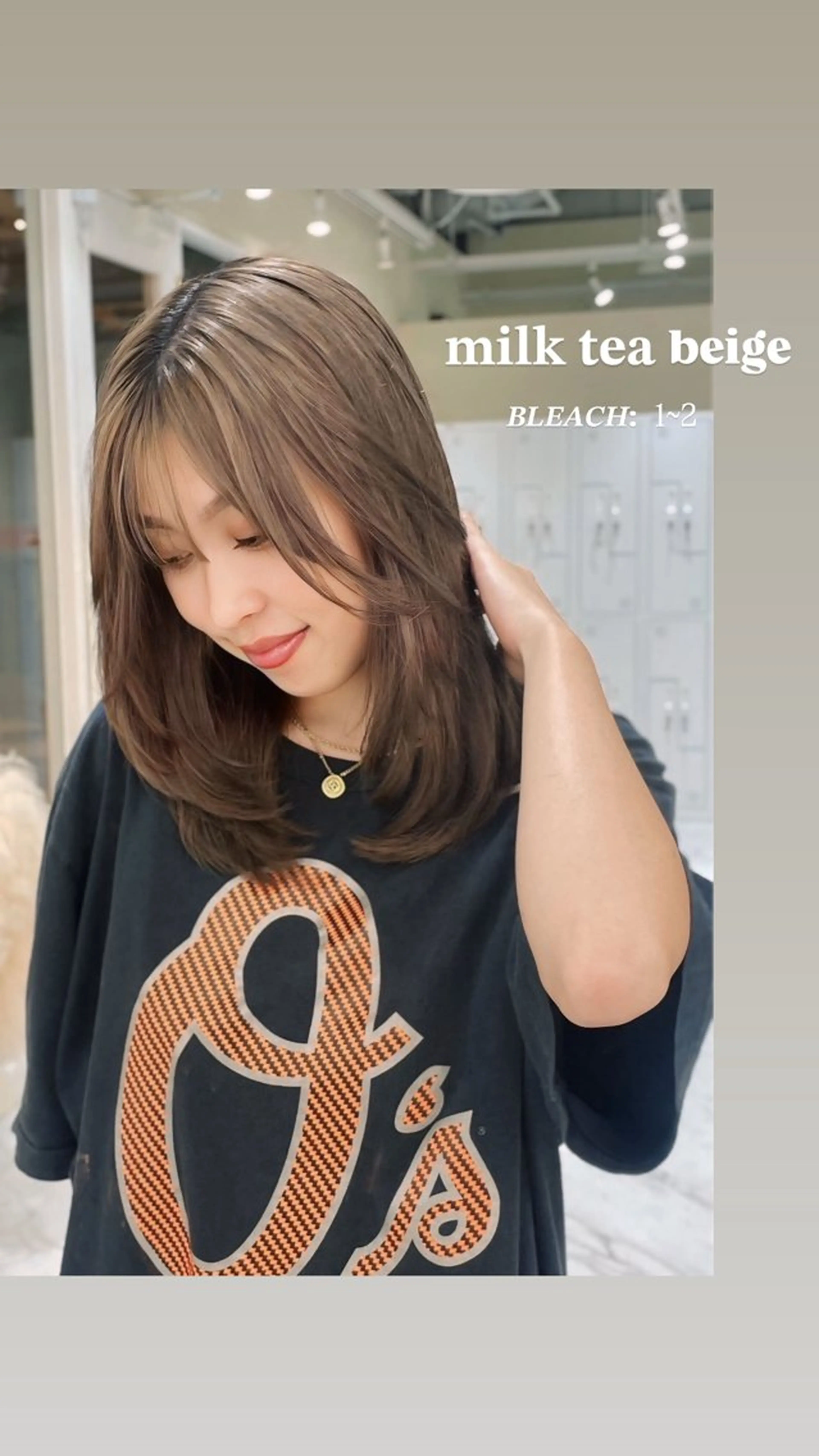 セミロング カラー ヘアカラー ワンホン×髪質改善 つのーか🩶‪🫧のヘアスタイル