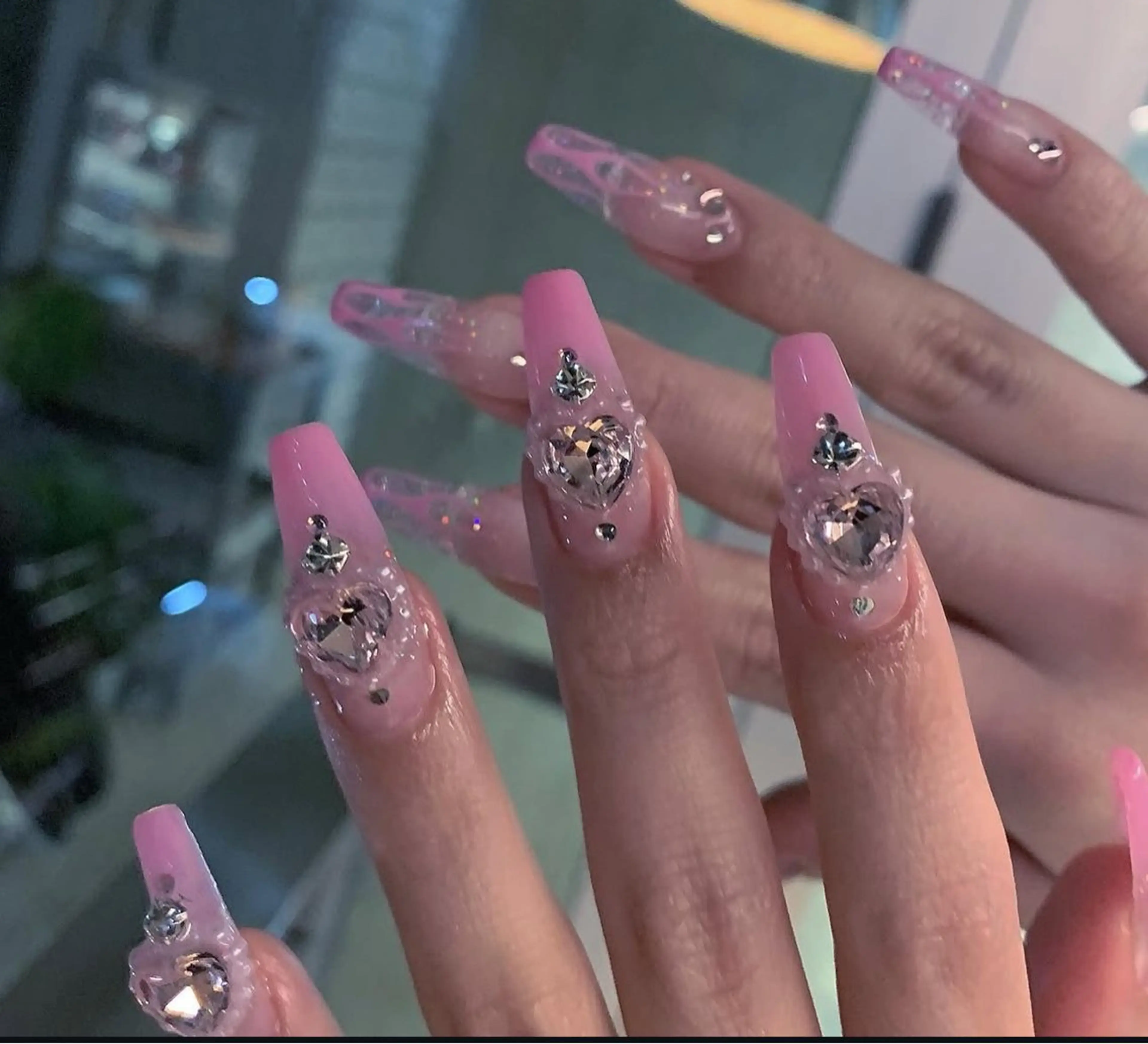 ネイル フレンチネイル ジェルネイル ガラスフレンチ ハロウィン ハート ハンドネイル H.baby Nail Salonのネイルデザイン