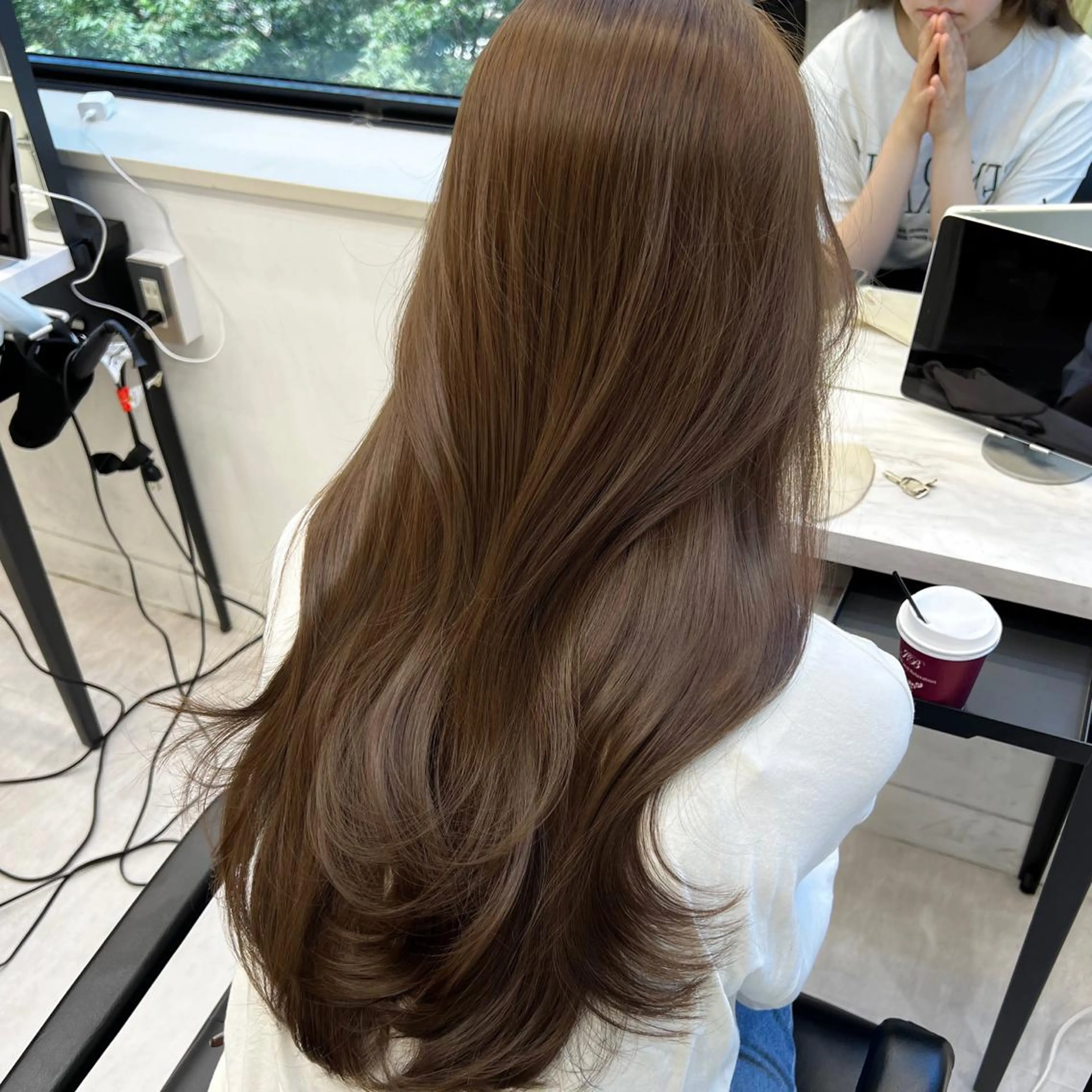 ロング カラー 韓国ヘア♡ 顔まわりカットayaのヘアスタイル