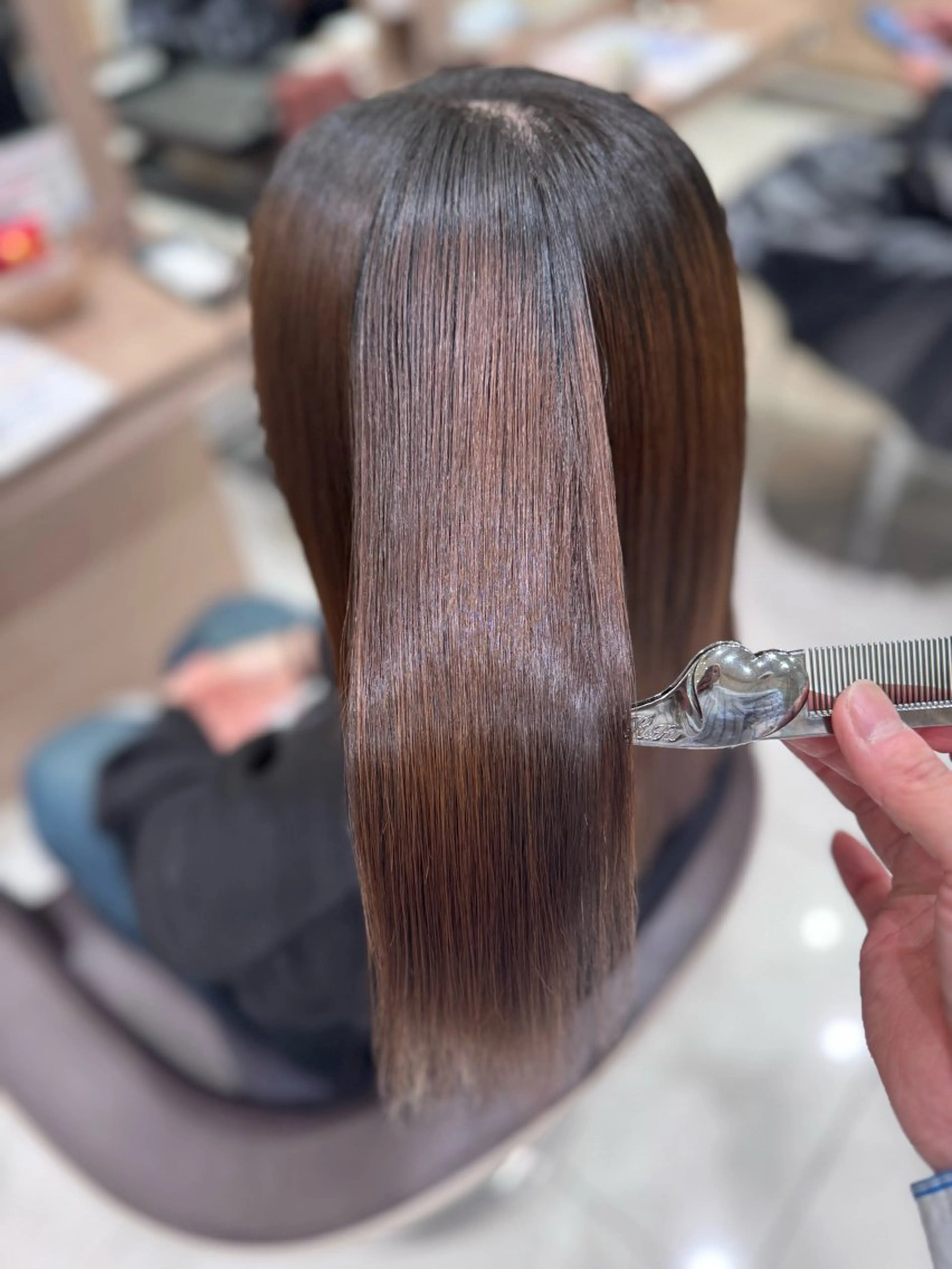 ロング カット 縮毛矯正 トリートメント 指原 仁のヘアスタイル