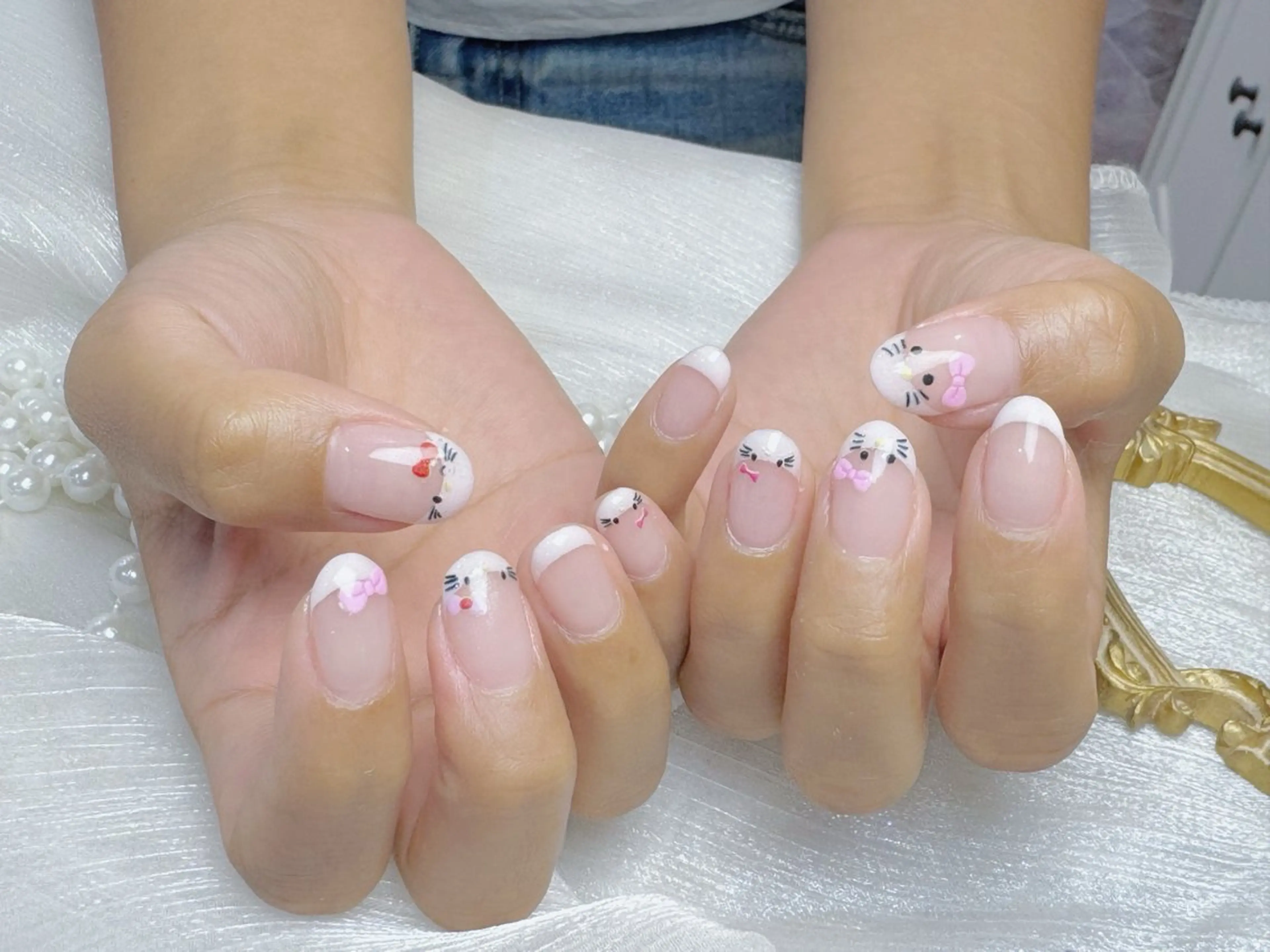 ネイル アートネイル フットネイル ジェルネイル ハート マグネットネイル babarla Nailのネイルデザイン