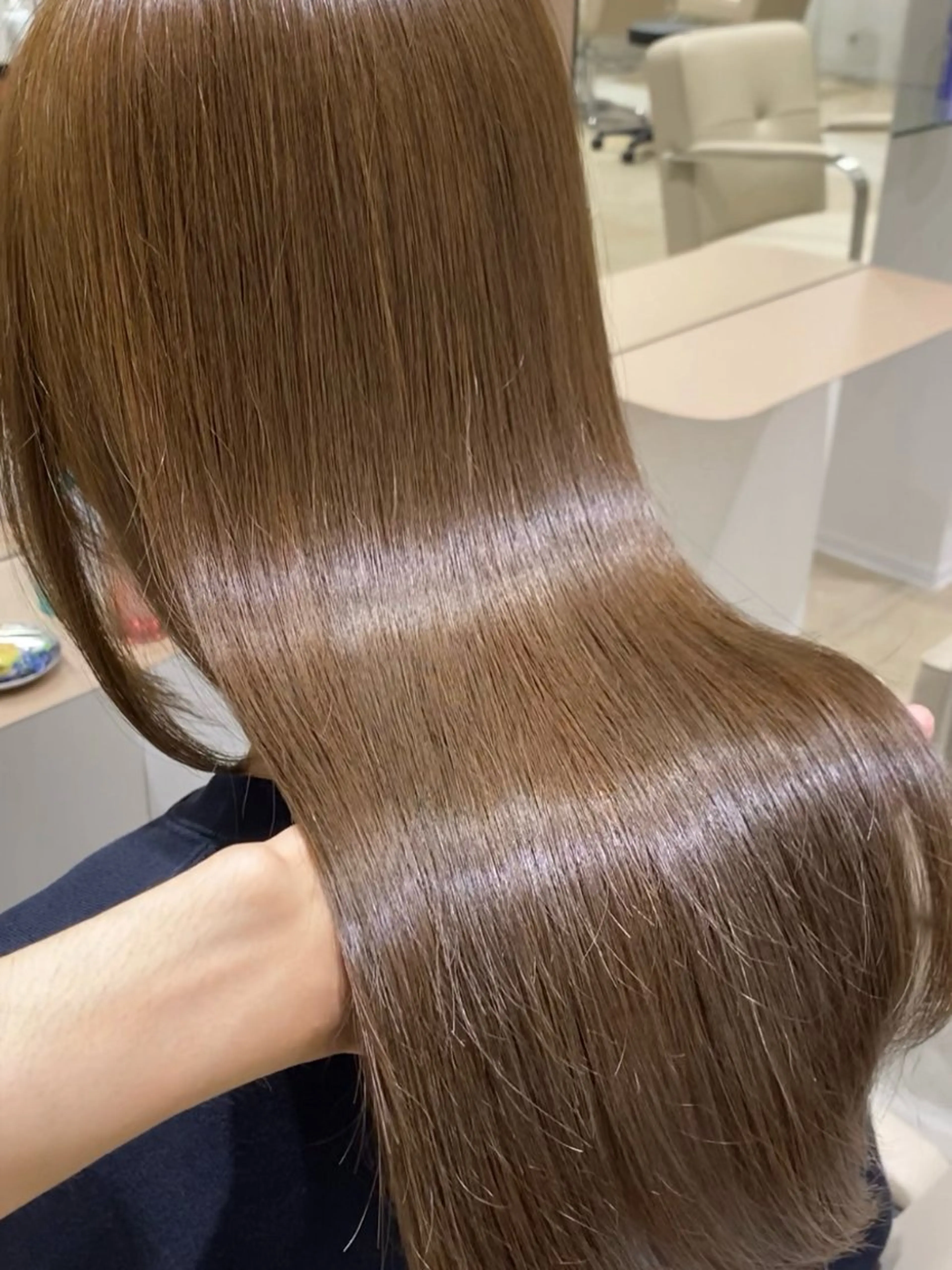 ロング 縮毛矯正 ヘアカラー オリーブ🌿ブリーチ なし◎Azusaのヘアスタイル